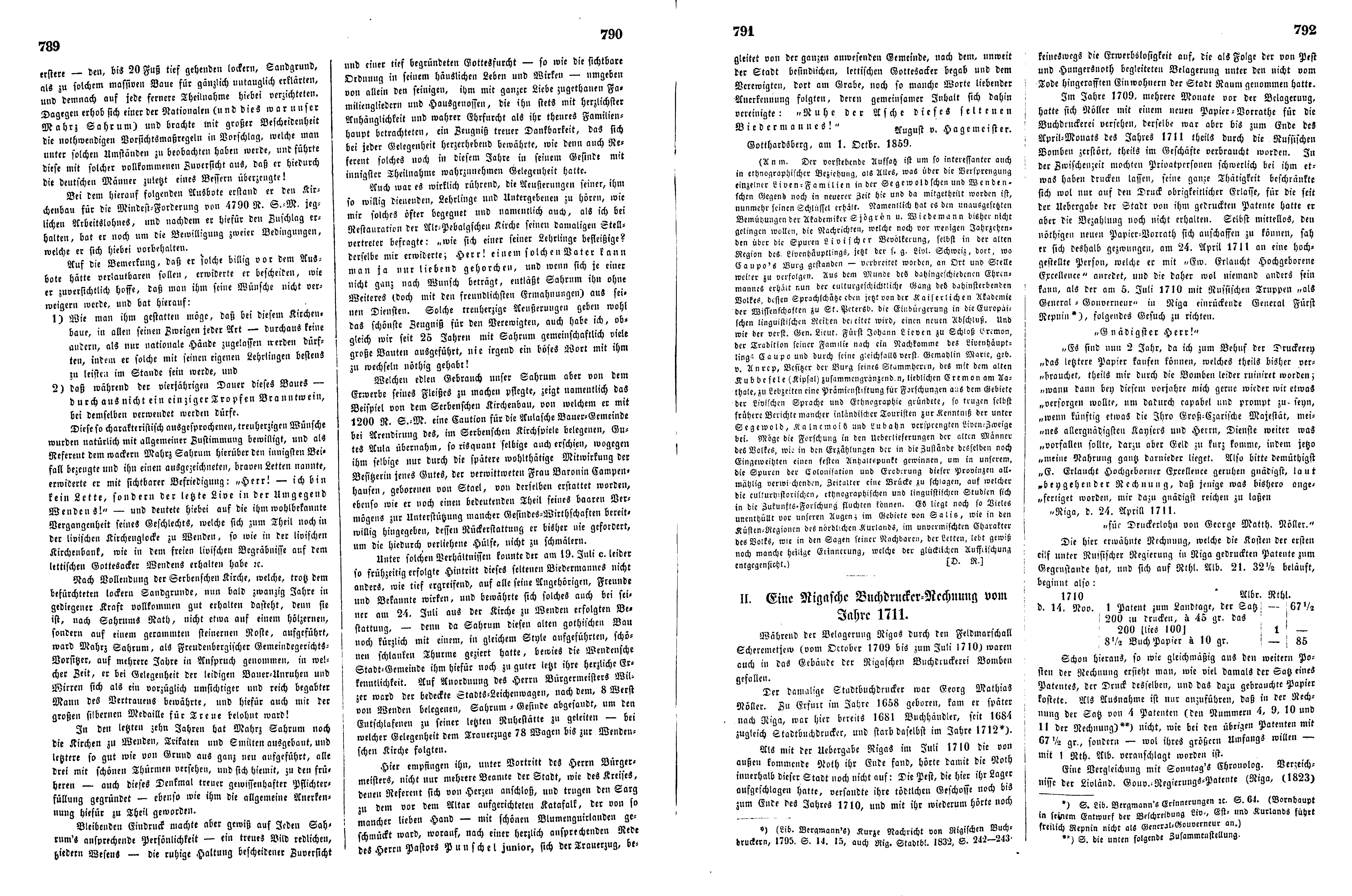 Das Inland [24] (1859) | 208. (789-792) Põhitekst