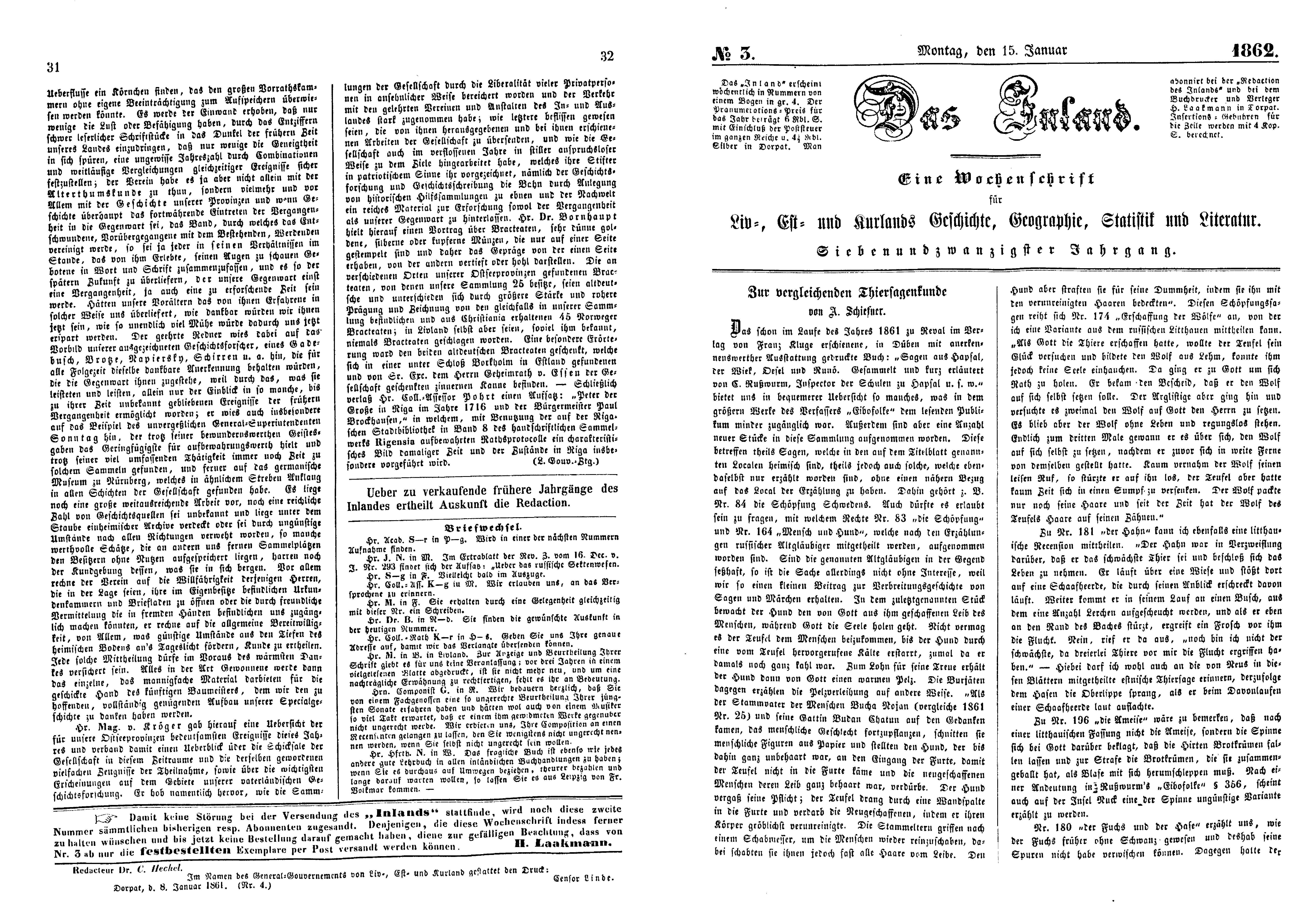 Das Inland [27] (1862) | 12. (31-34) Main body of text