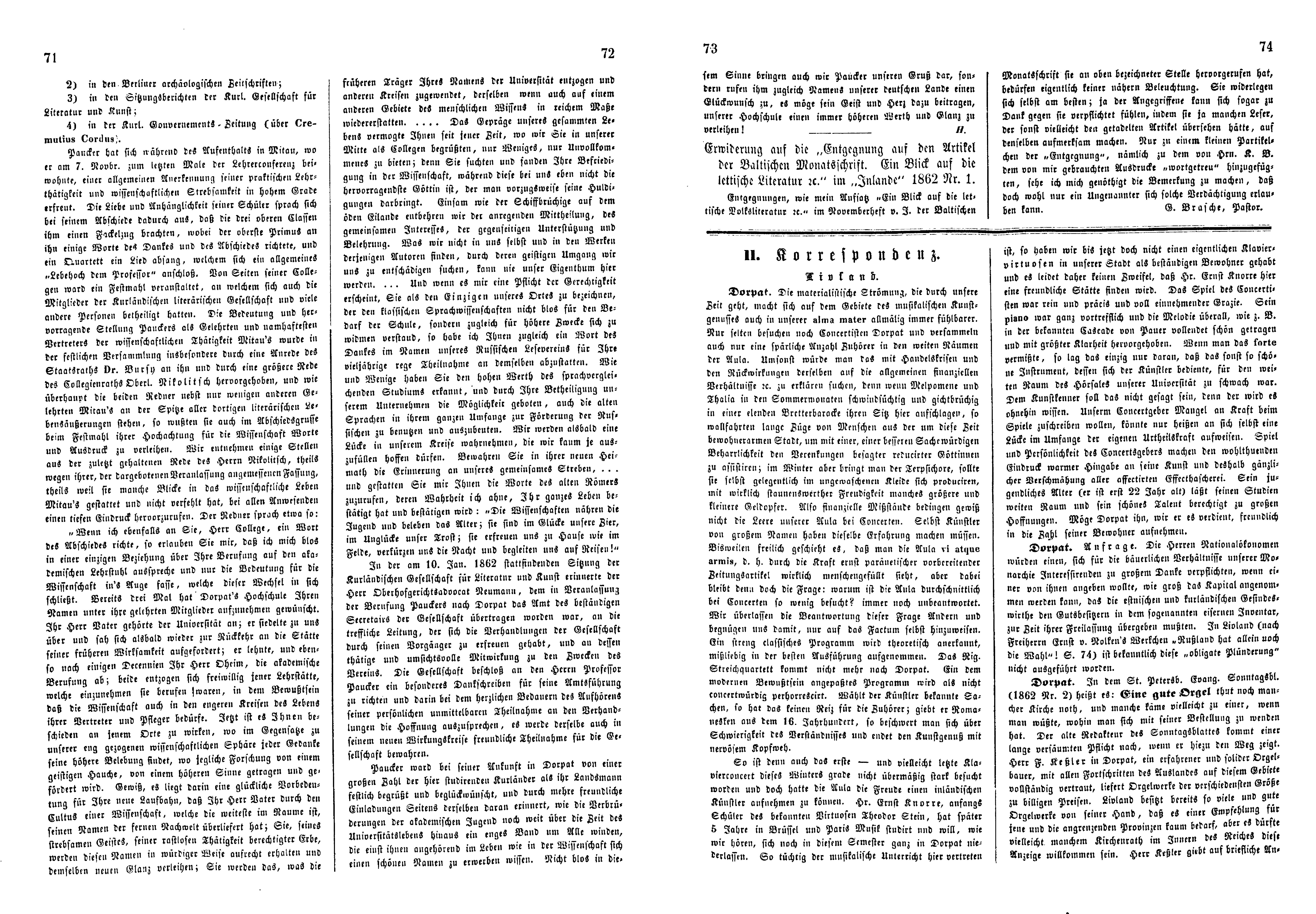 Das Inland [27] (1862) | 22. (71-74) Haupttext