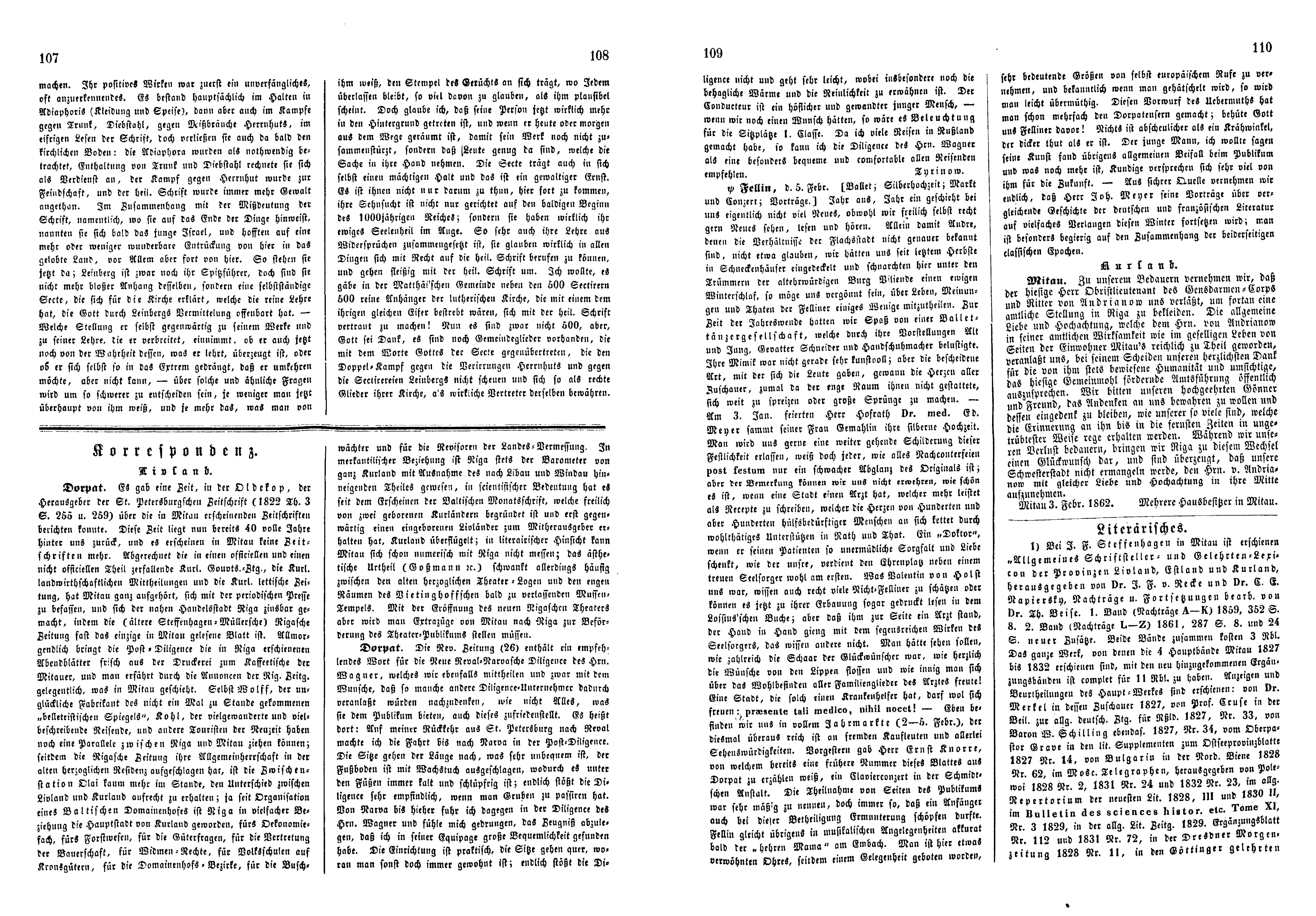 Das Inland [27] (1862) | 31. (107-110) Haupttext