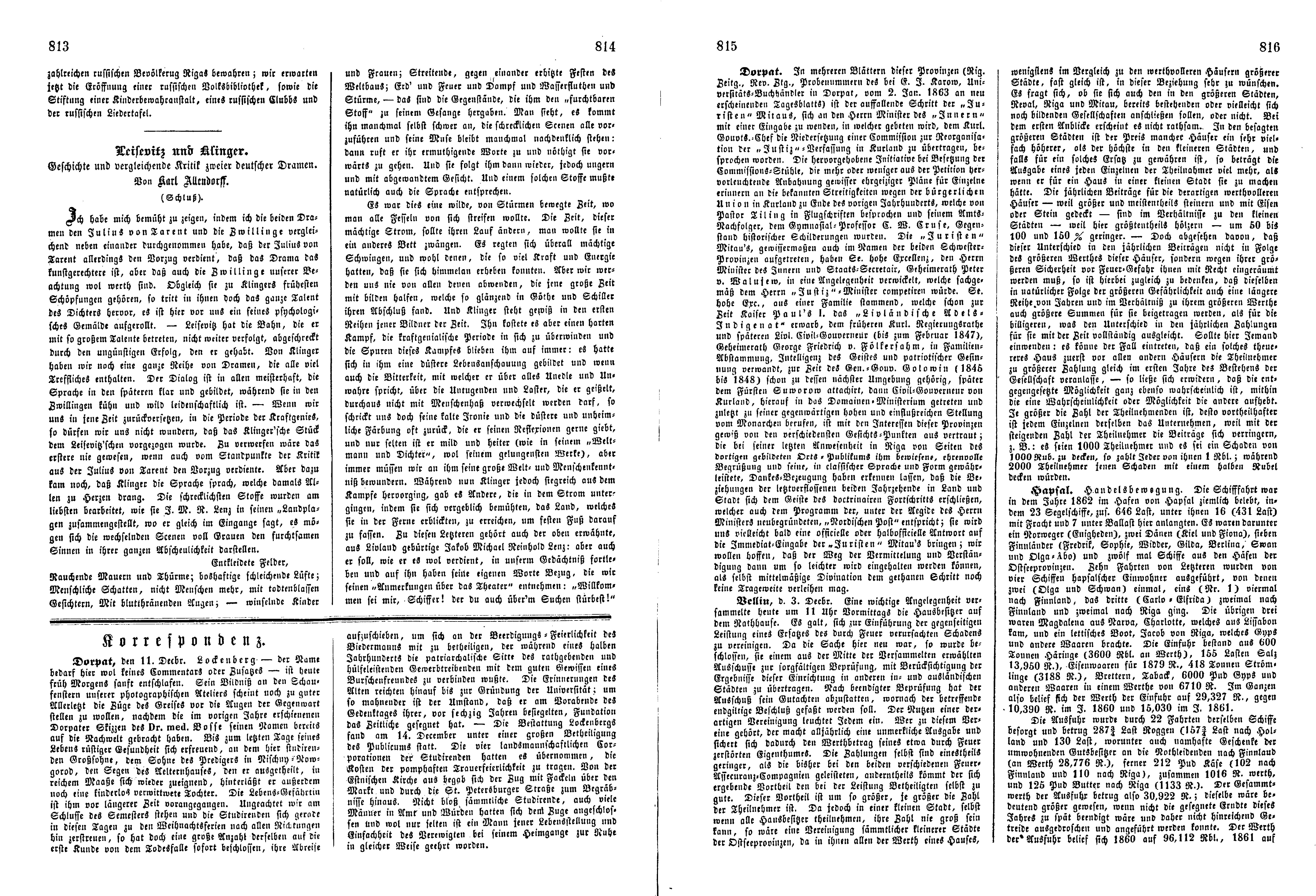 Das Inland [27] (1862) | 208. (813-816) Main body of text