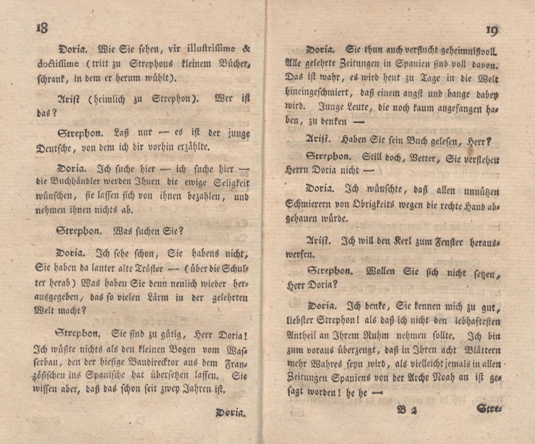 Die Freunde machen den Philosophen (1776) | 11. (18-19) Основной текст