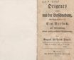 Origenes oder von der Verschneidung (1772) | 2. Titelblatt