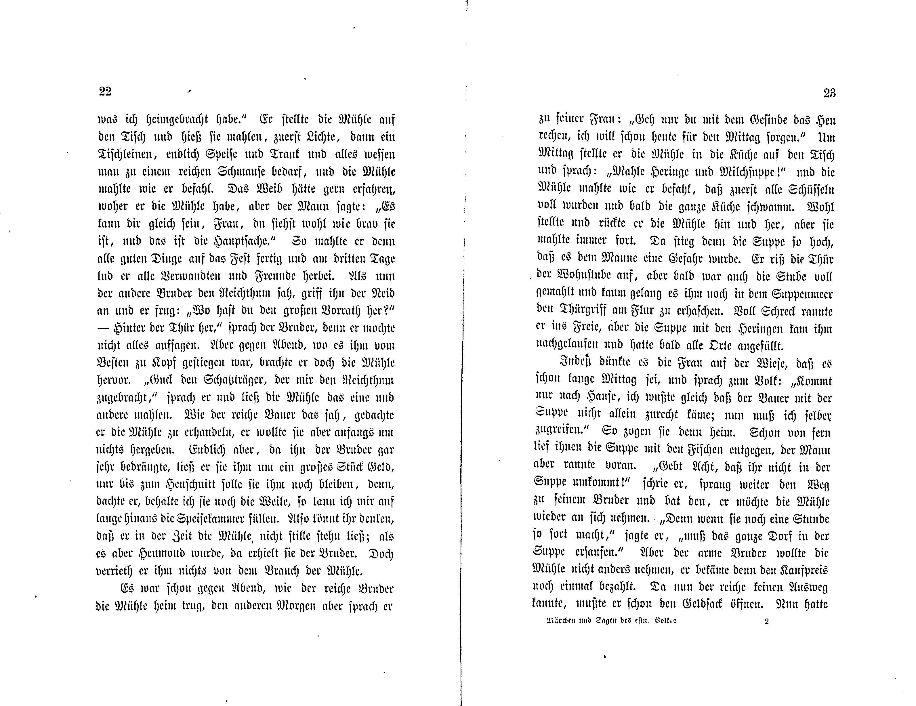 Märchen und Sagen des estnischen Volkes [1] (1881) | 13. (22-23) Main body of text