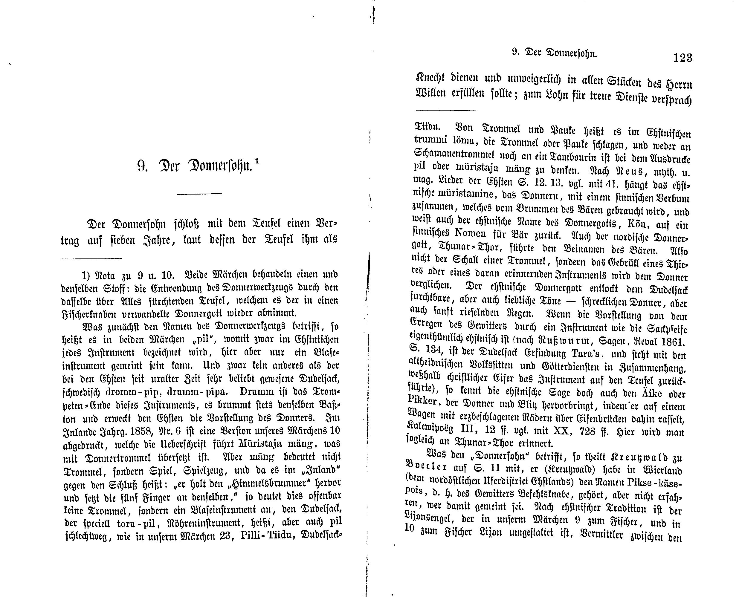 Der Donnersohn (1869) | 1. (122-123) Main body of text