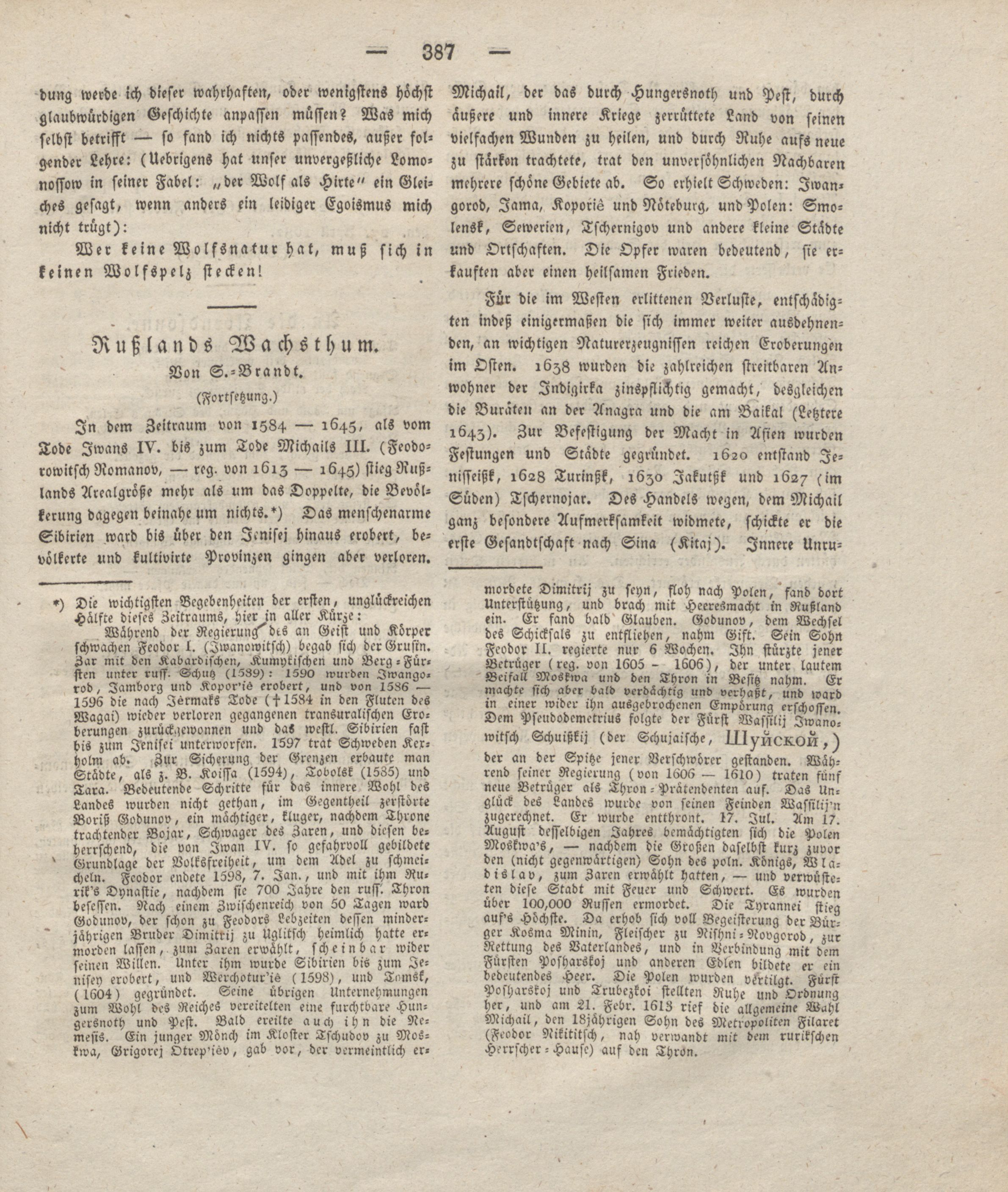 Russlands Wachsthum [4] (1829) | 1. (387) Main body of text