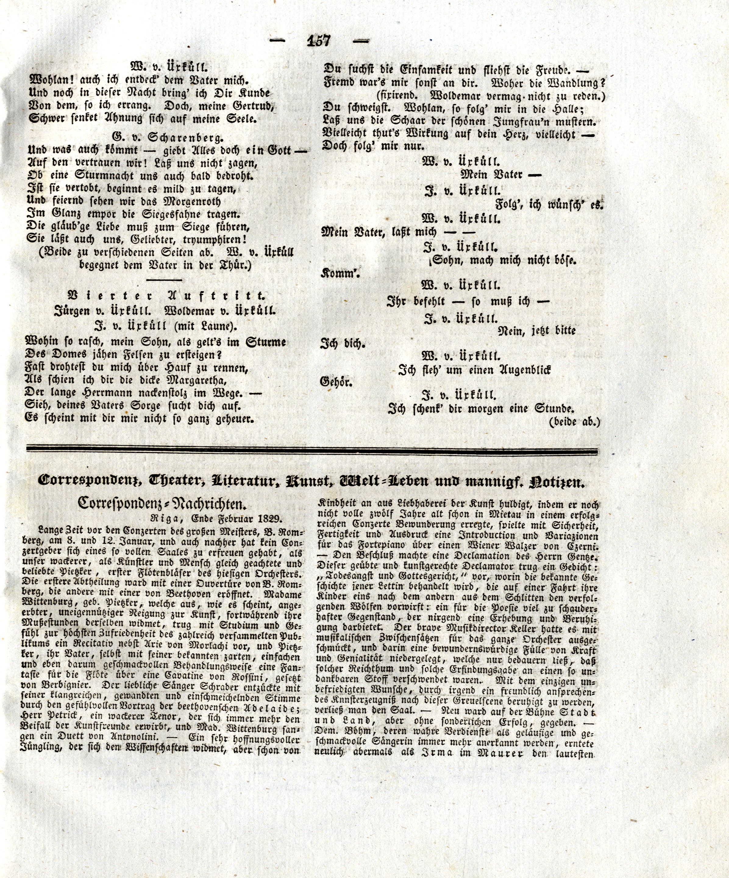Der unterirdische Gang (1829) | 9. (157) Põhitekst