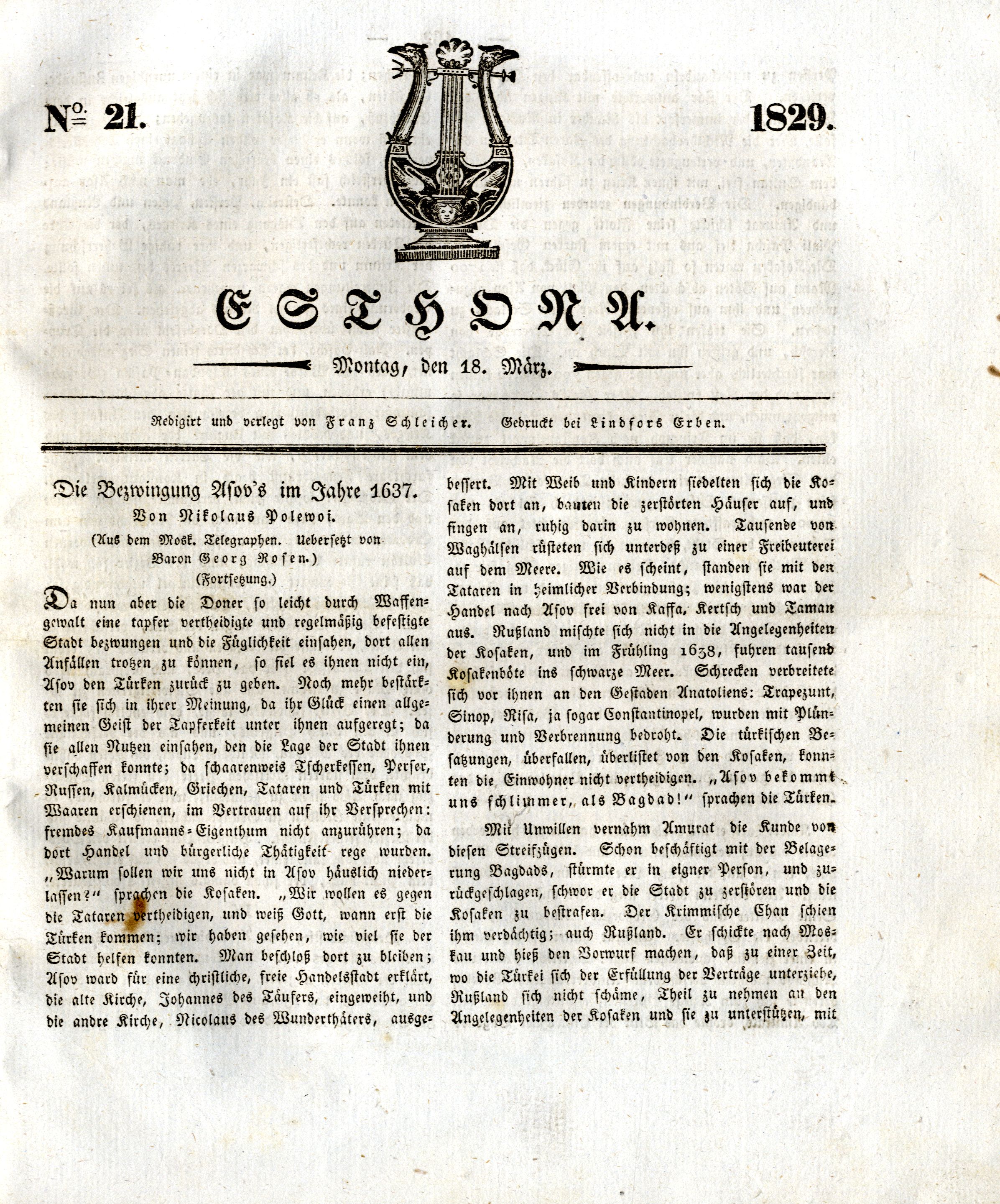 Esthona [2] (1829) | 85. (161) Haupttext