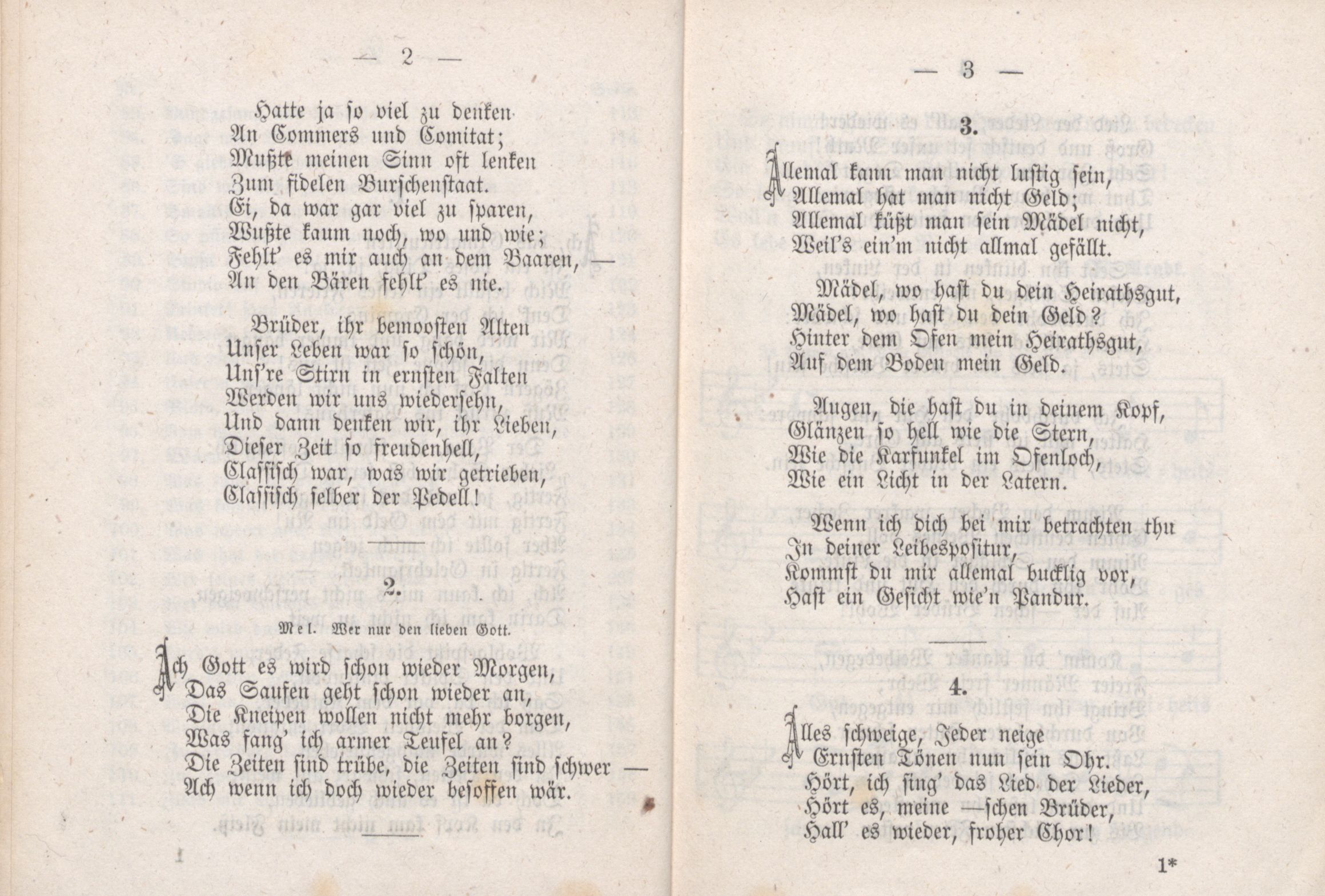 Dorpater Burschenliederbuch (1882) | 7. (2-3) Haupttext