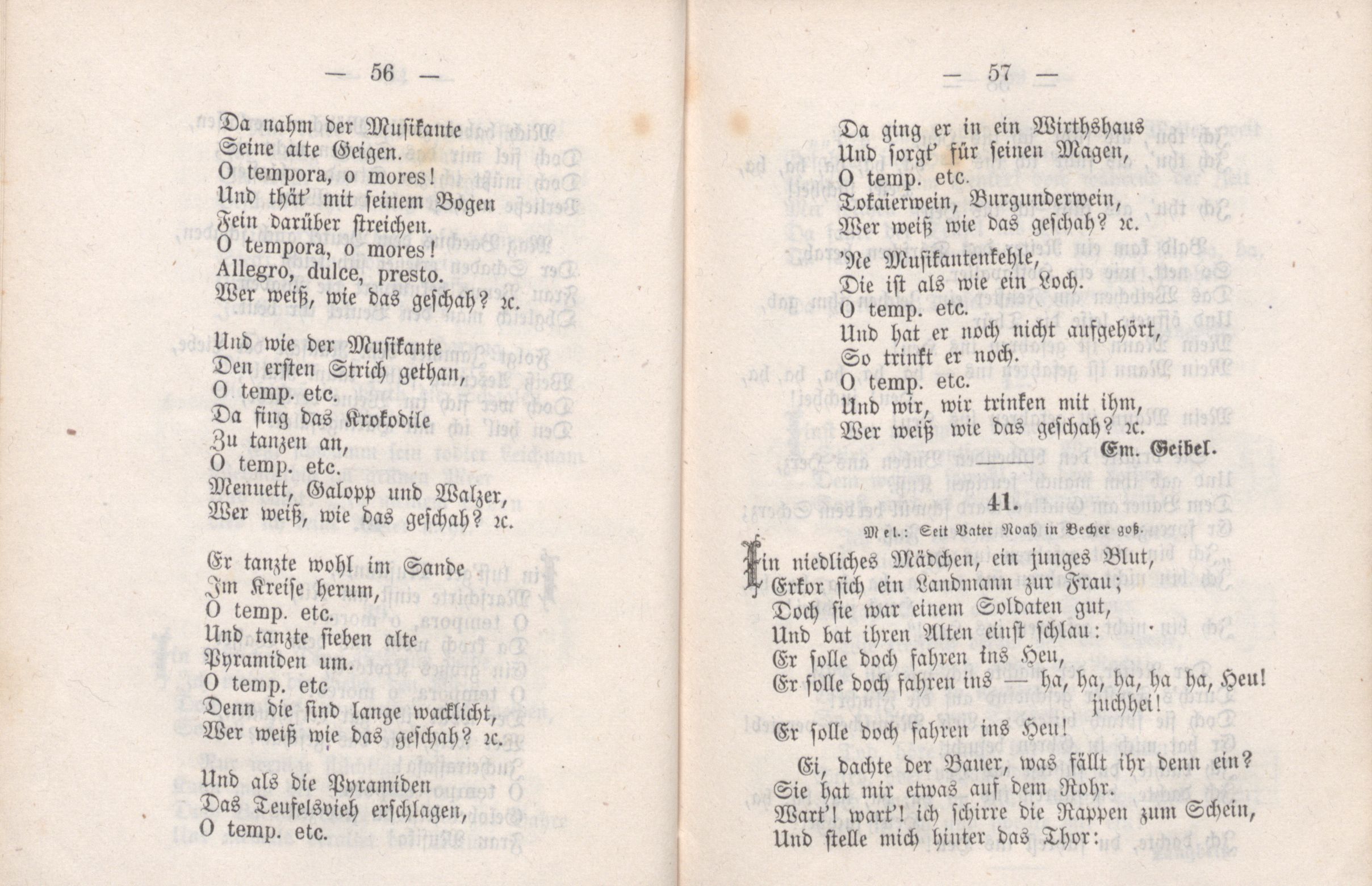 Dorpater Burschenliederbuch (1882) | 34. (56-57) Main body of text