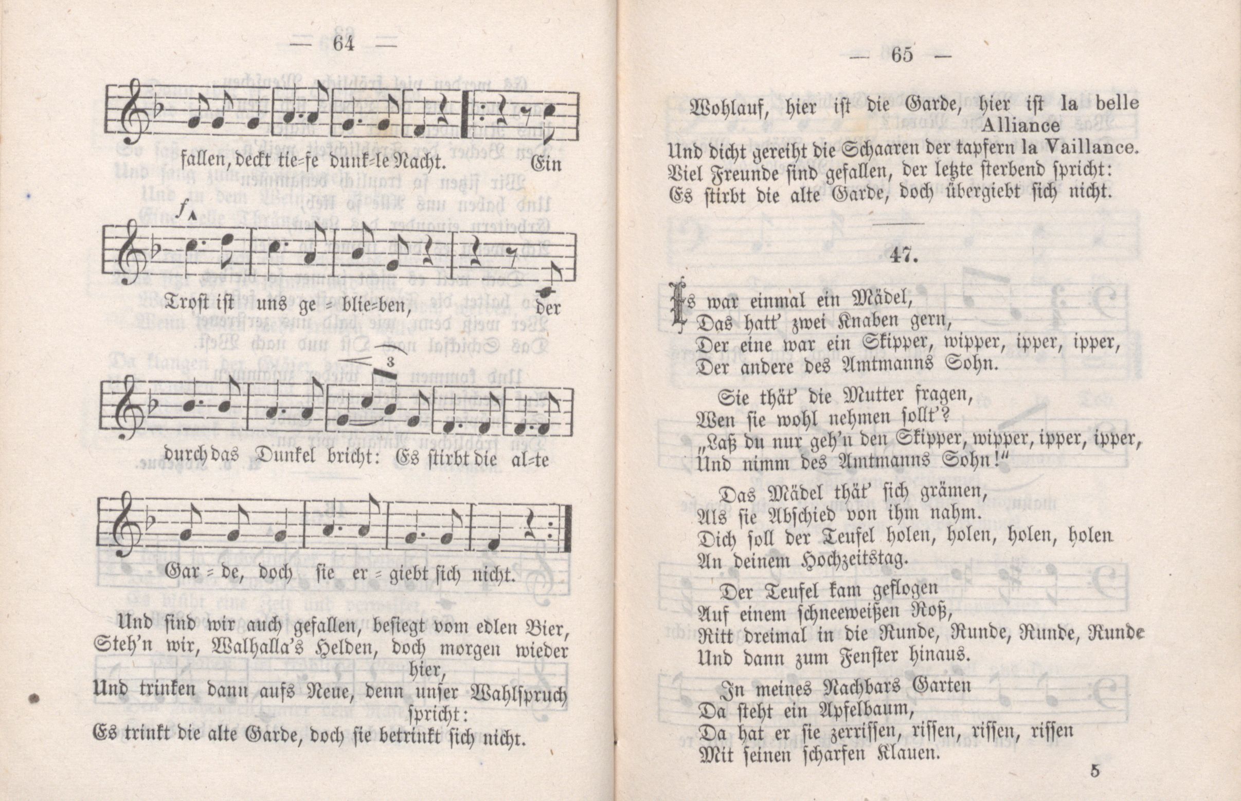 Dorpater Burschenliederbuch (1882) | 38. (64-65) Main body of text