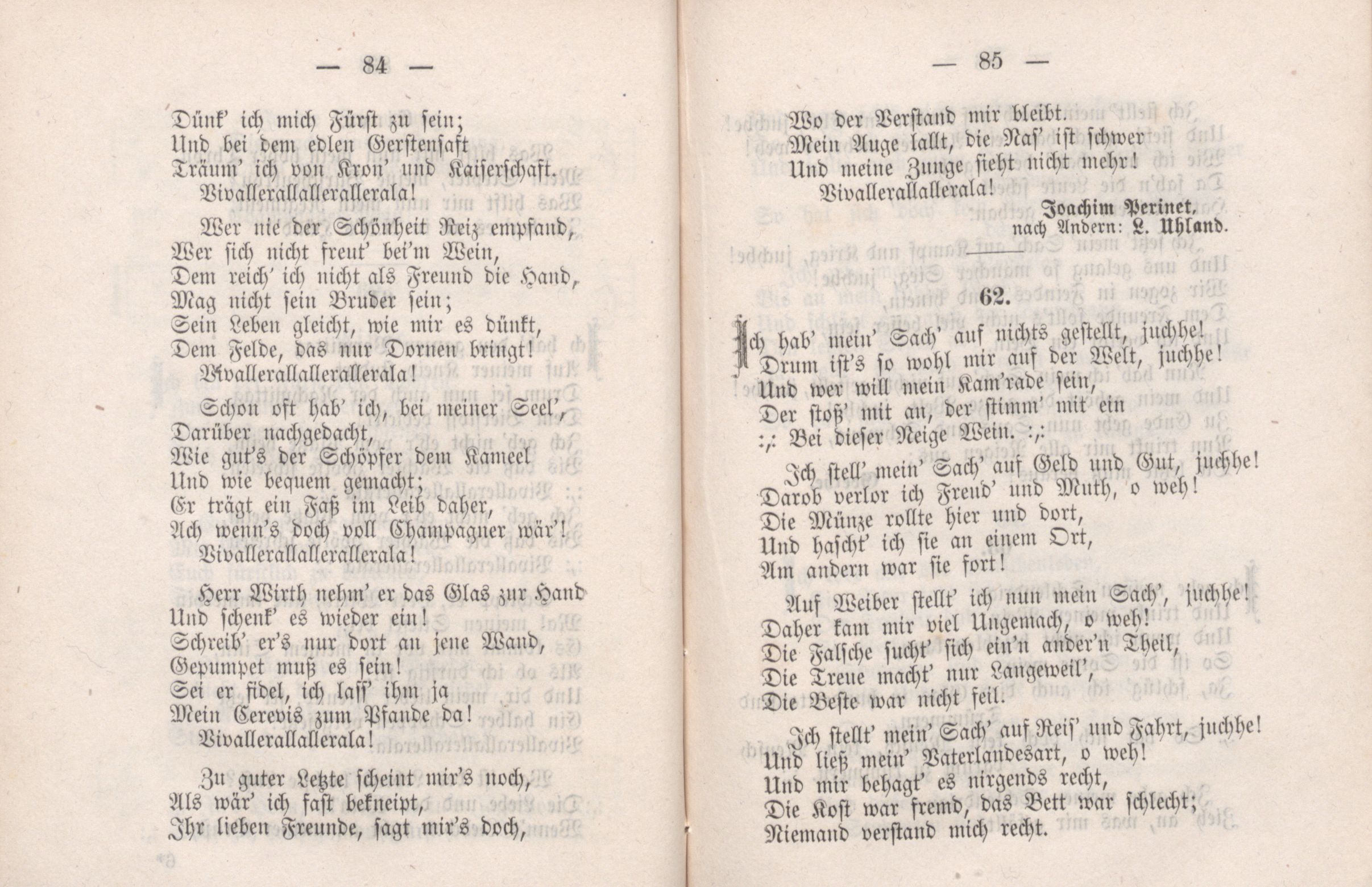 Dorpater Burschenliederbuch (1882) | 48. (84-85) Main body of text