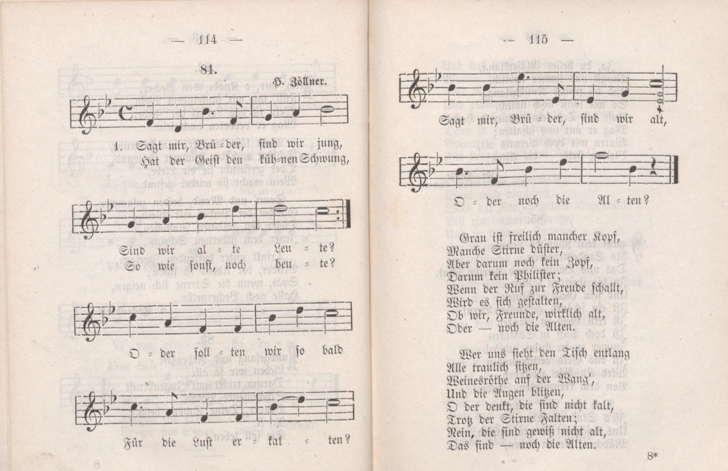Dorpater Burschenliederbuch (1882) | 63. (114-115) Main body of text
