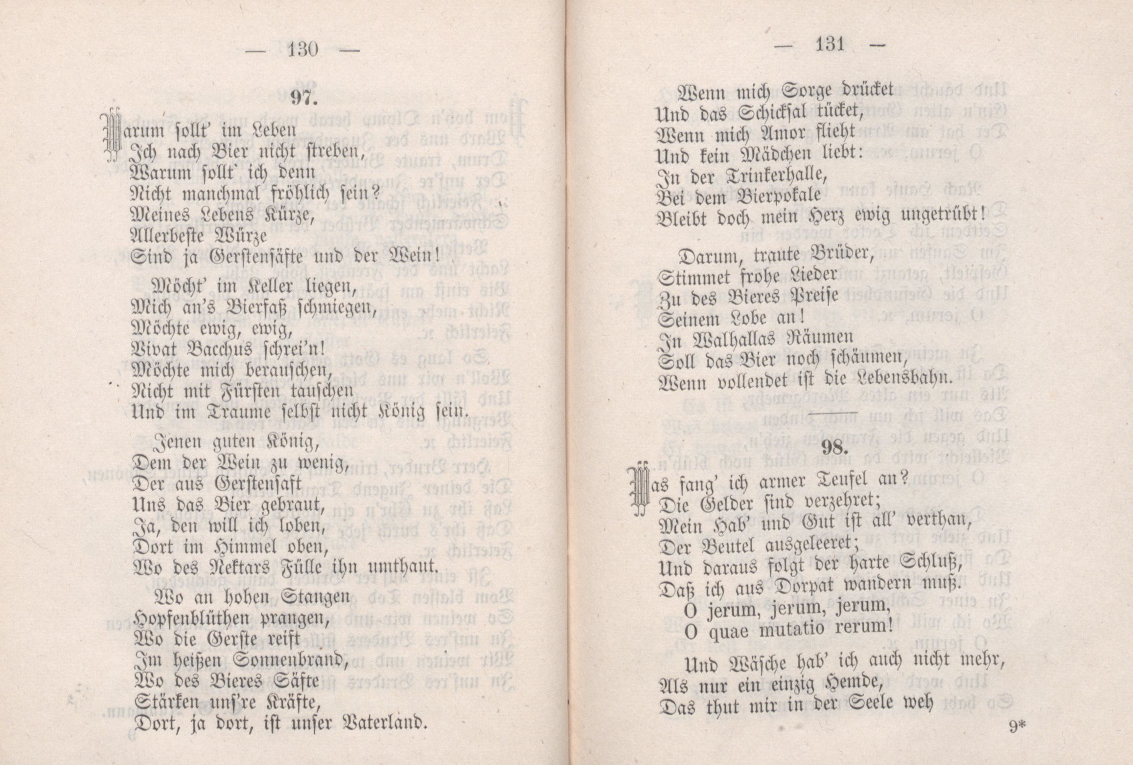 Dorpater Burschenliederbuch (1882) | 71. (130-131) Main body of text