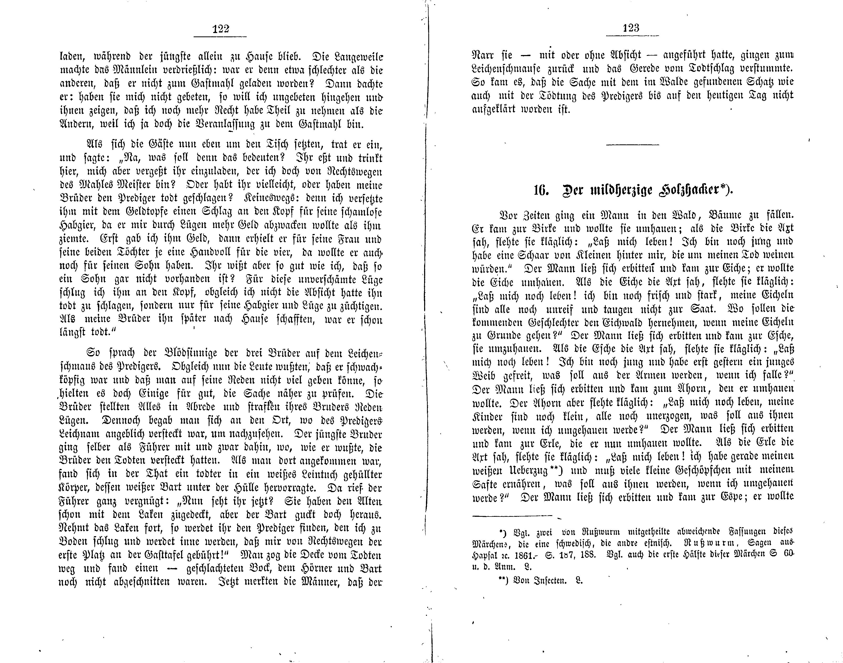 Der mildherzige Holzhacker (1881) | 1. (122-123) Main body of text