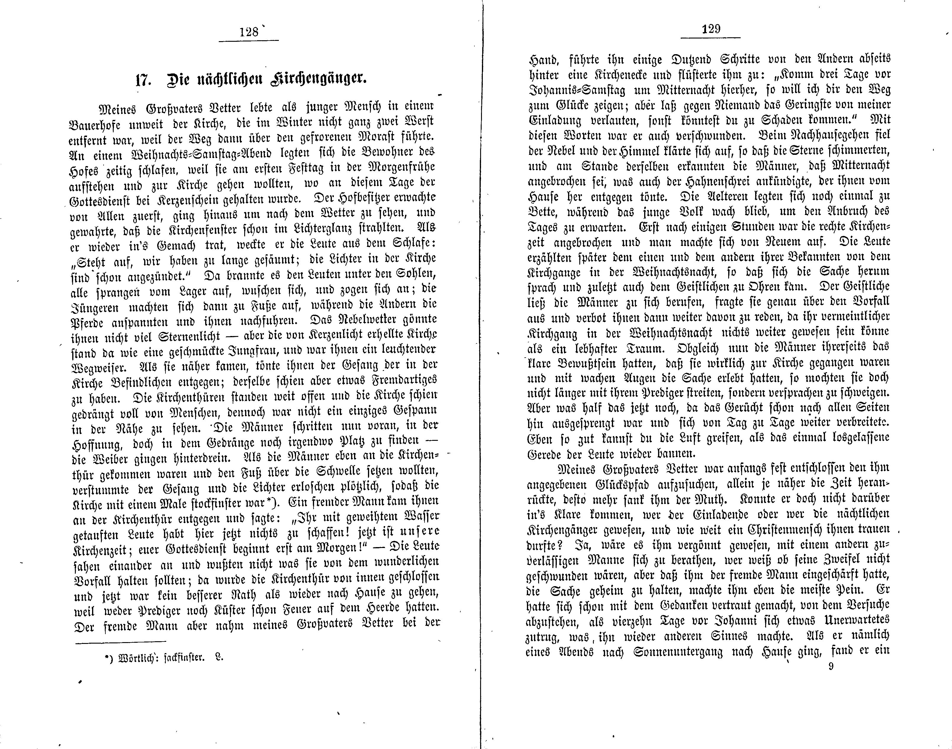 Die nächtlichen Kirchengänger (1881) | 1. (128-129) Haupttext