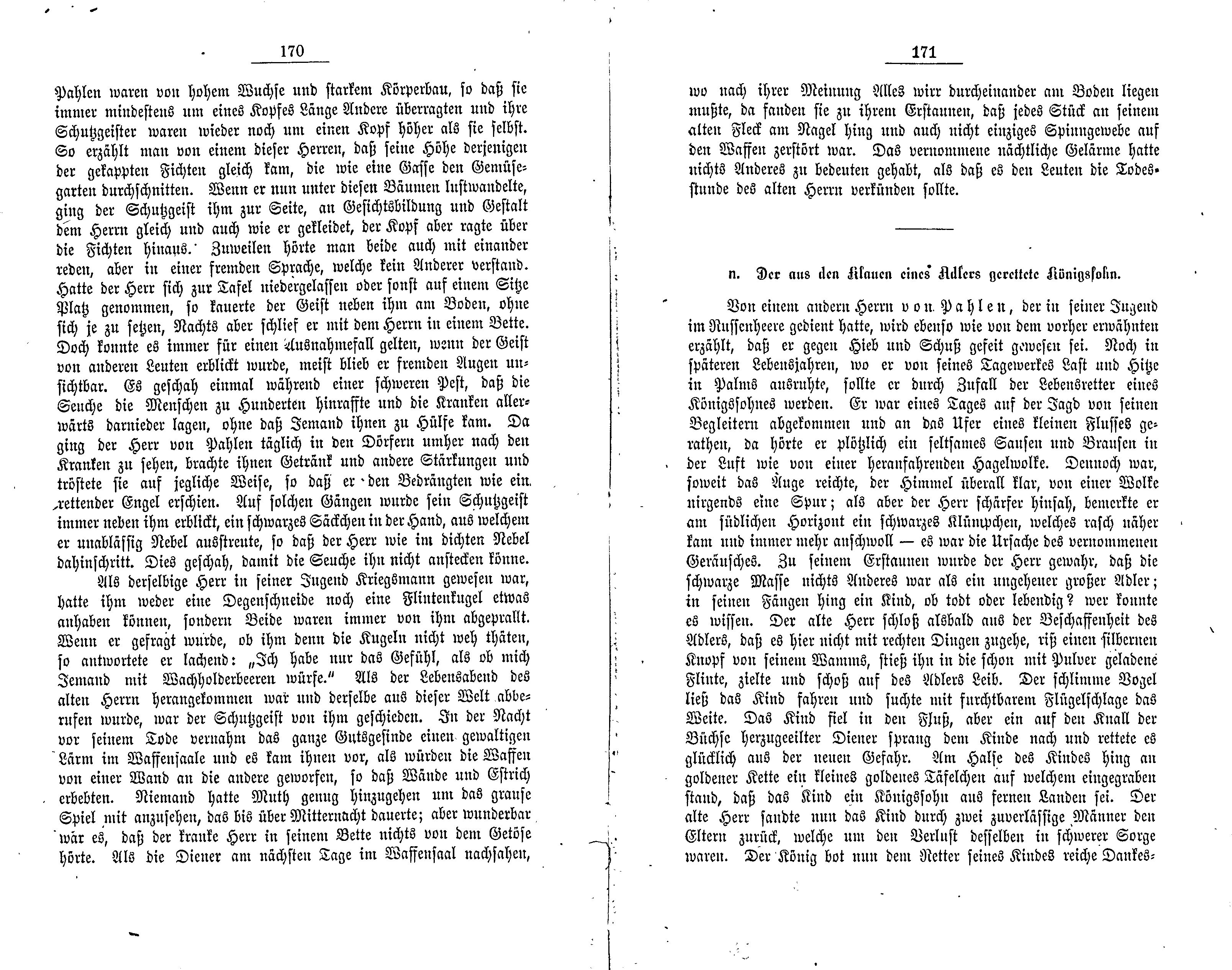 Der aus den klauen eines Adlers gerettete Königssohn (1881) | 1. (170-171) Haupttext