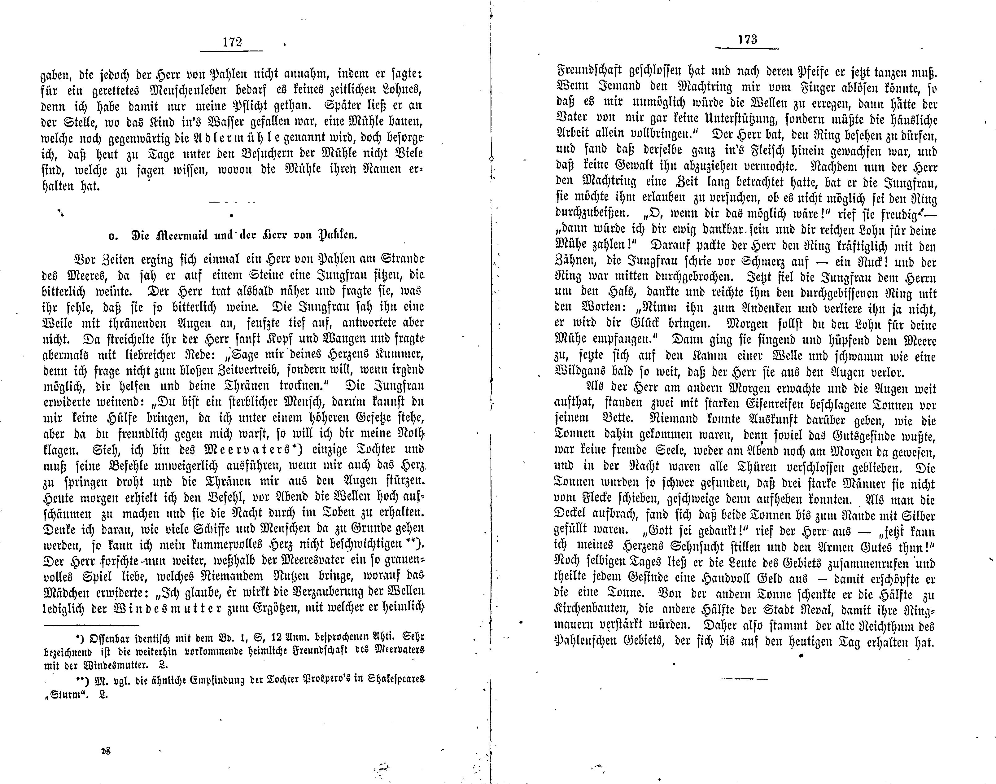 Die Meermaid und der Herr von Pahlen (1881) | 1. (172-173) Основной текст