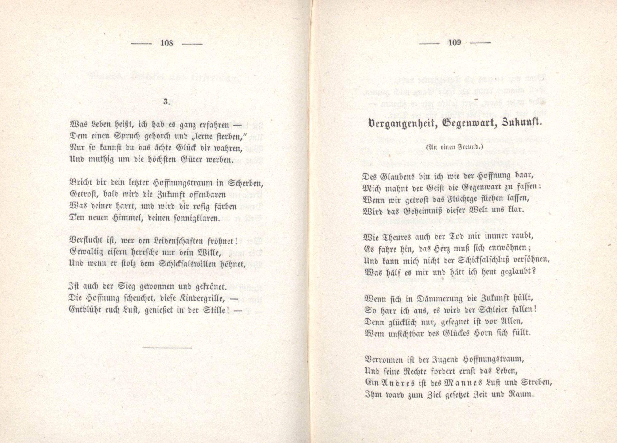 Vergangenheit, Gegenwart, Zukunft (1853) | 1. (108-109) Main body of text