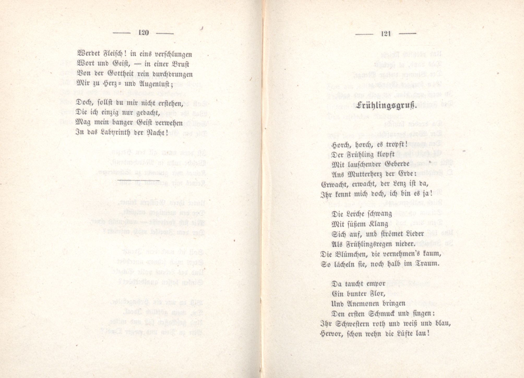 Frühlingsgruss (1853) | 1. (120-121) Основной текст
