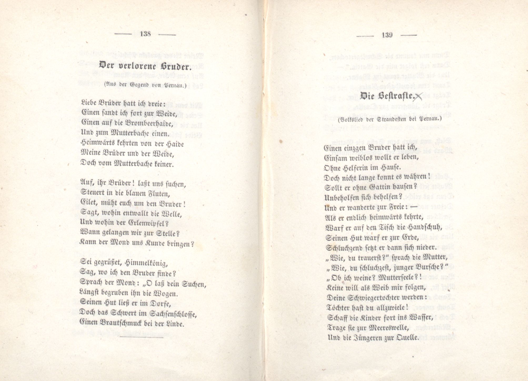 Palmen und Birken (1852) | 77. (138-139) Põhitekst