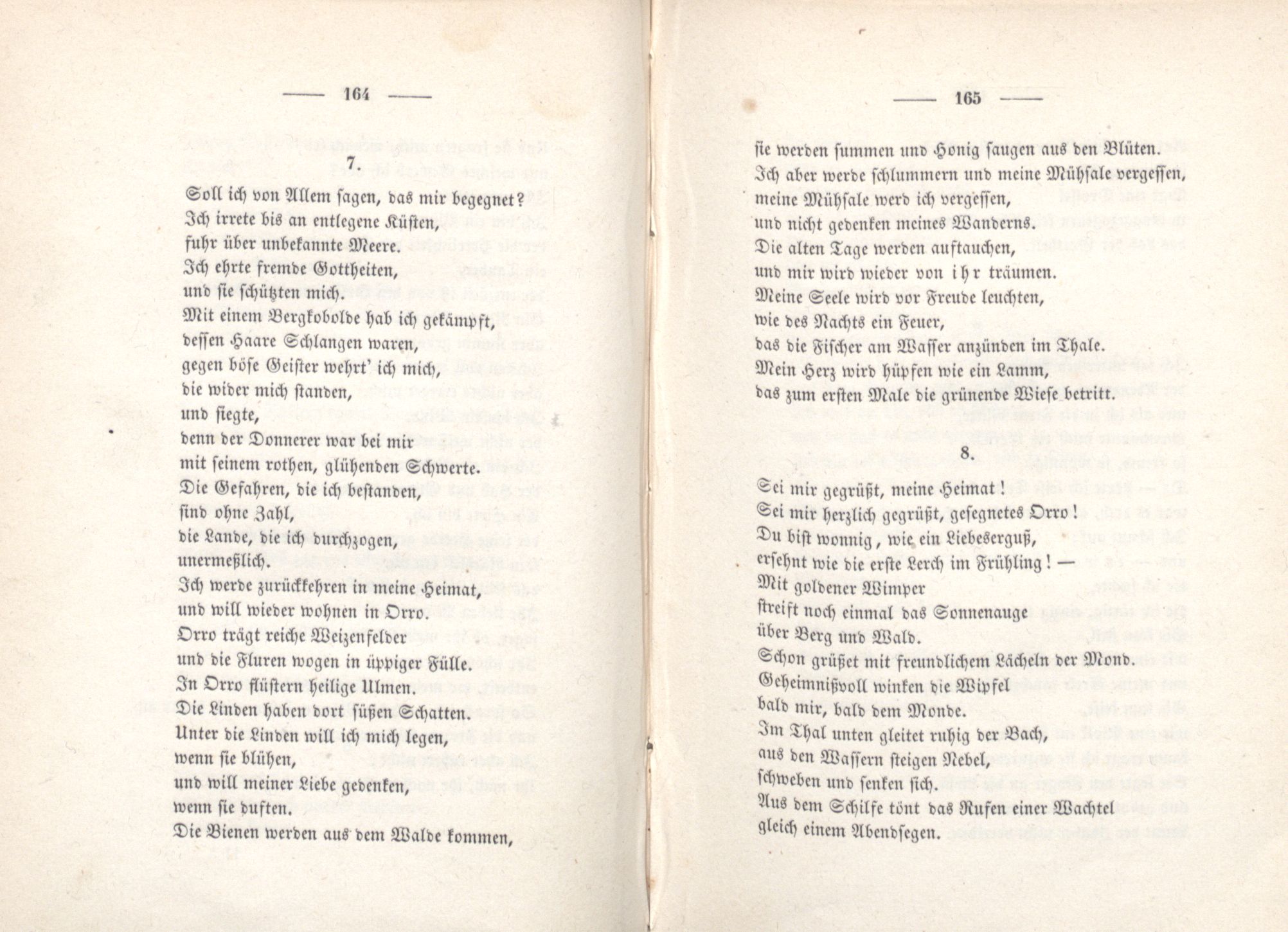 Palmen und Birken (1852) | 90. (164-165) Основной текст