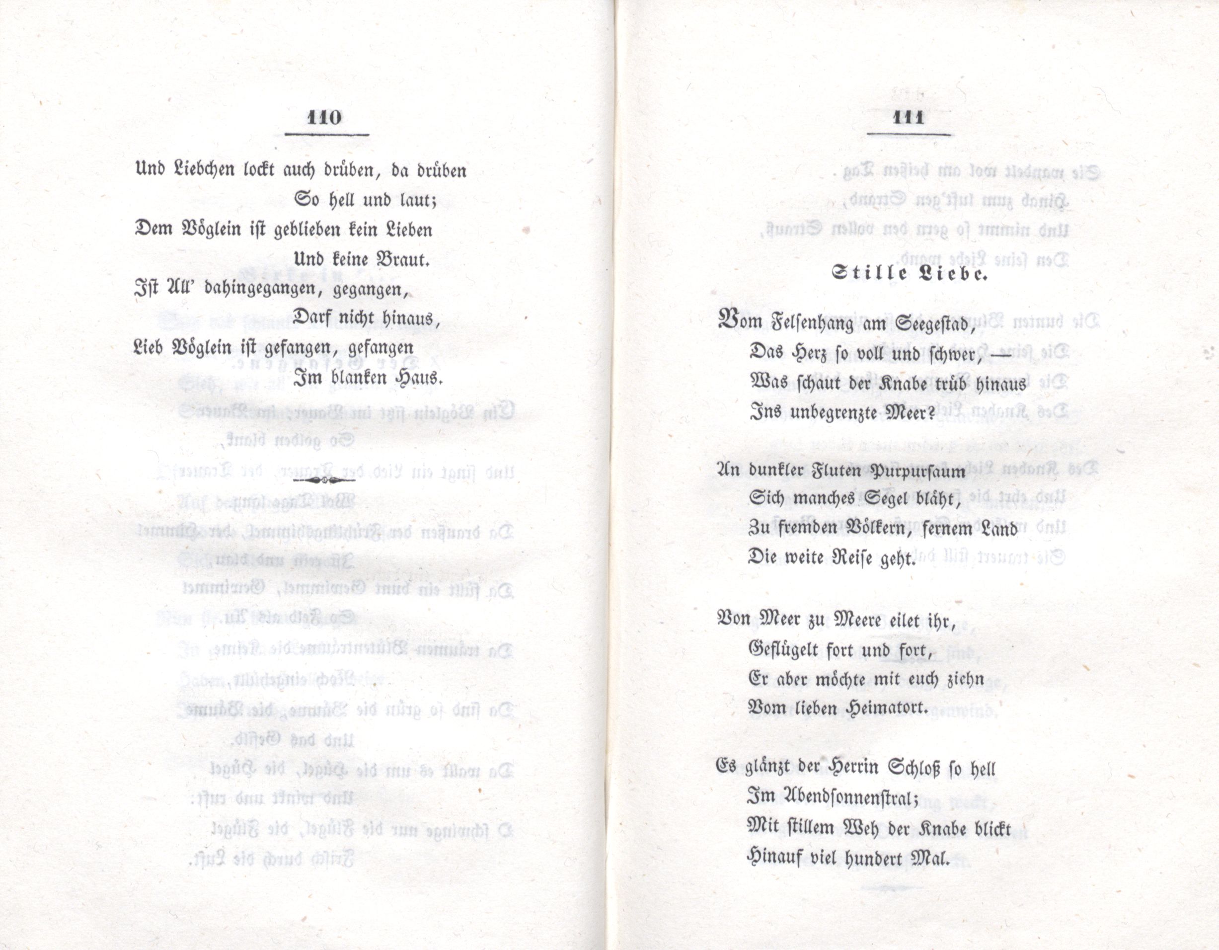 Stille Liebe (1838) | 1. (110-111) Основной текст