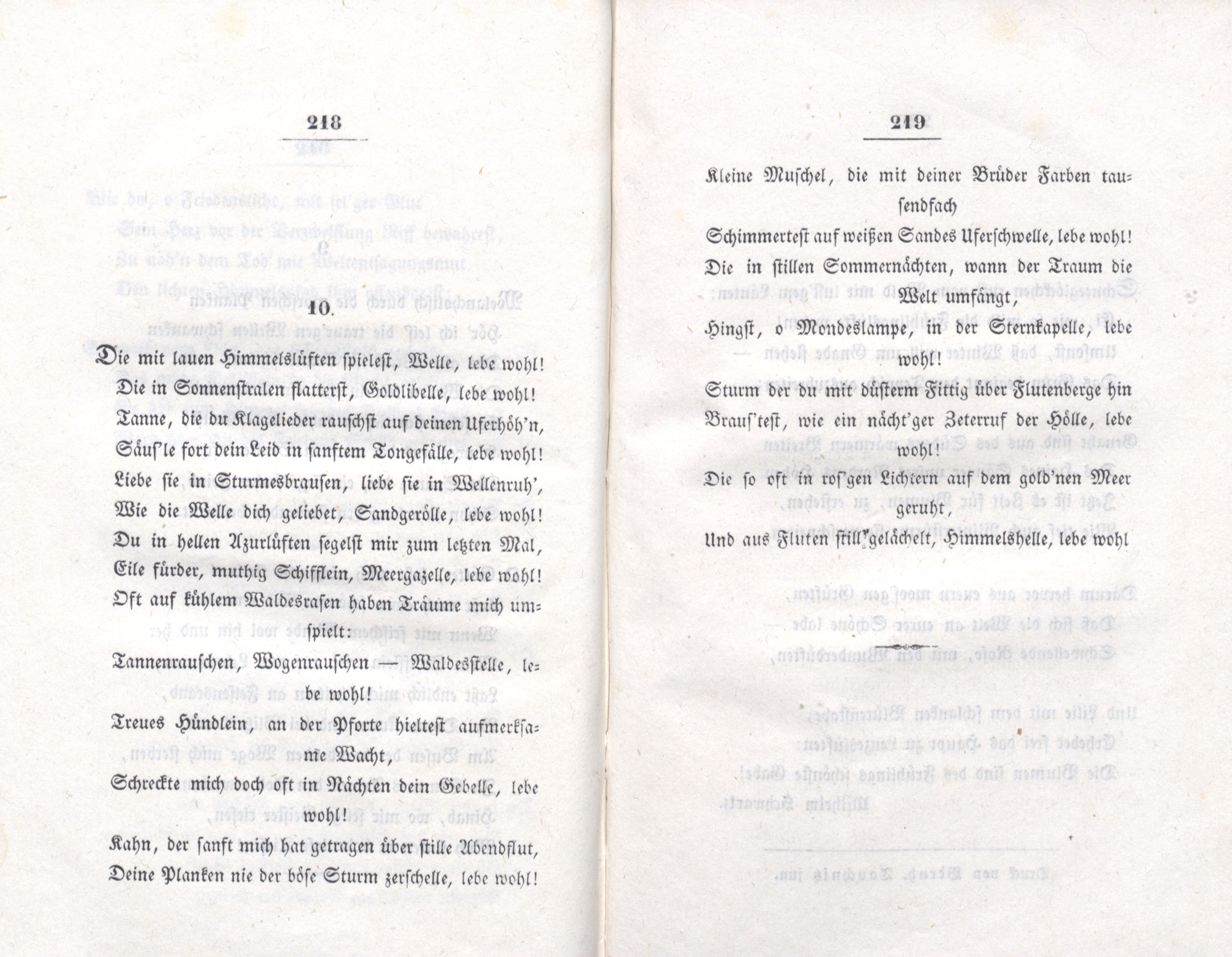 Am Meer (1838) | 13. (218-219) Основной текст
