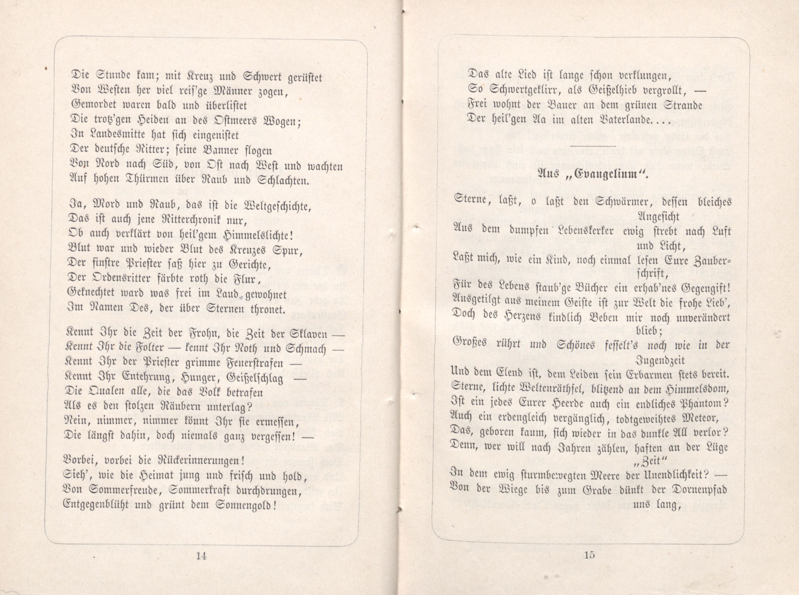 Dichterstimmen aus Baltischen Landen (1885) | 15. (14-15) Haupttext