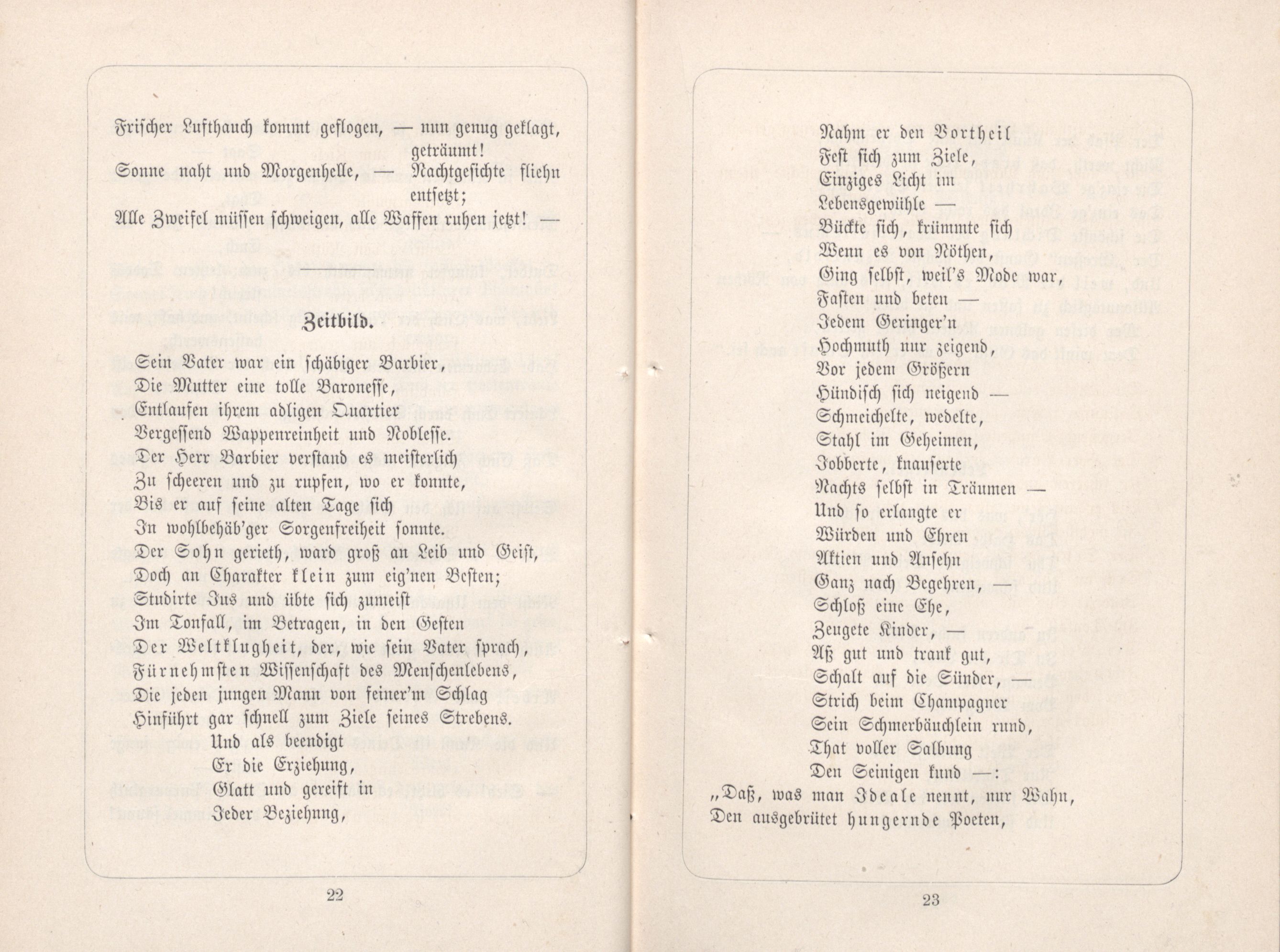 Zeitbild (1885) | 1. (22-23) Haupttext