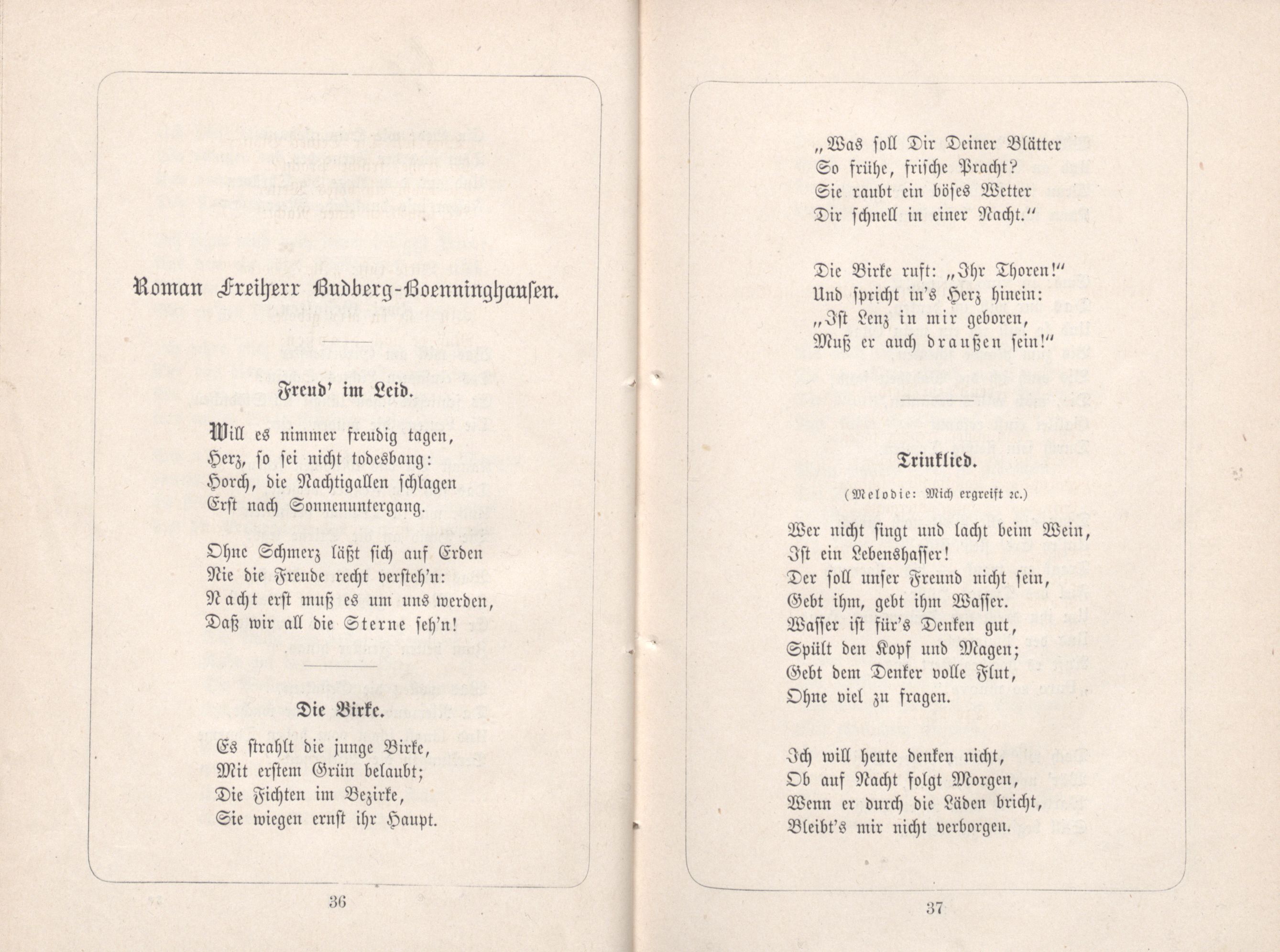 Die Birke (1885) | 1. (36-37) Основной текст
