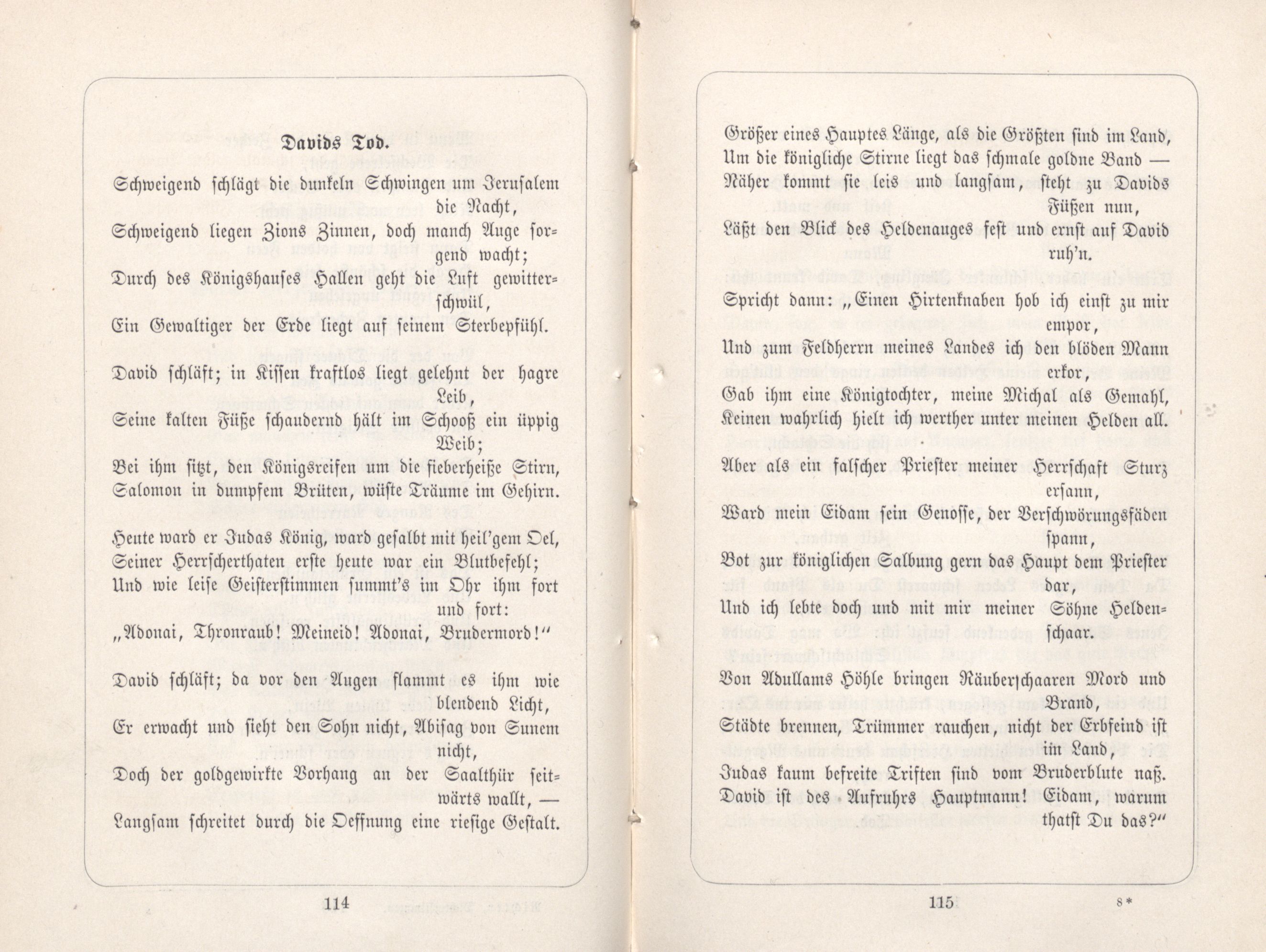 Davids Tod (1885) | 1. (114-115) Haupttext