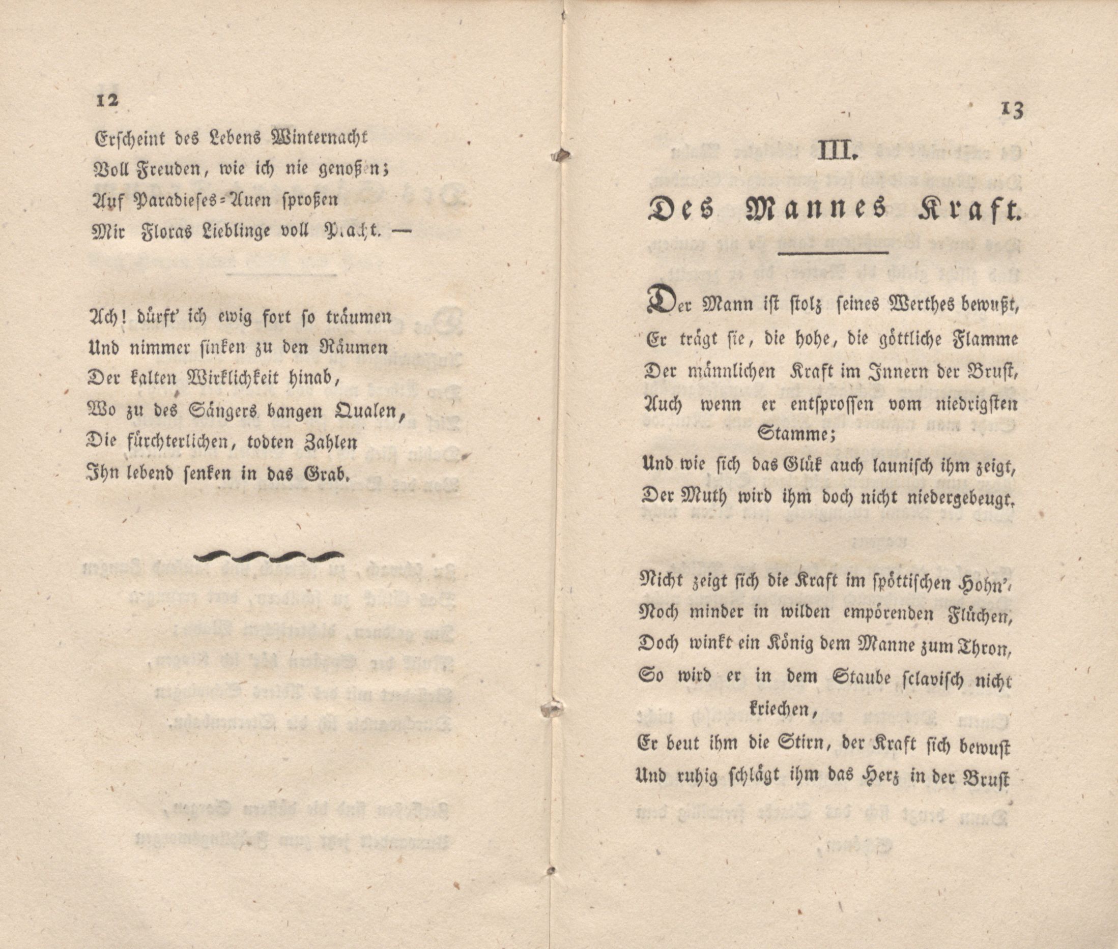 Kleine Gedichte (1822) | 7. (12-13) Haupttext