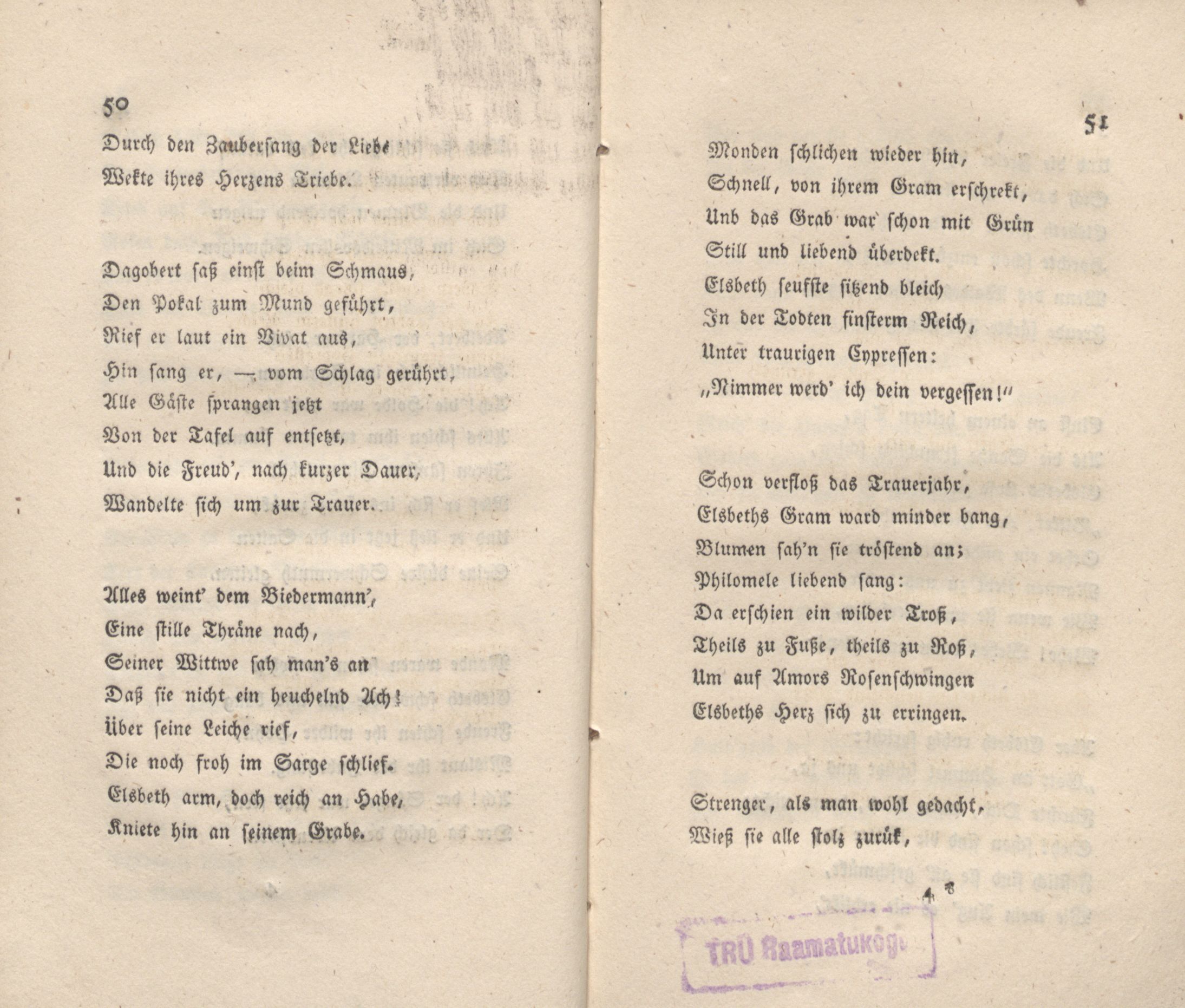 Kleine Gedichte (1822) | 26. (50-51) Основной текст