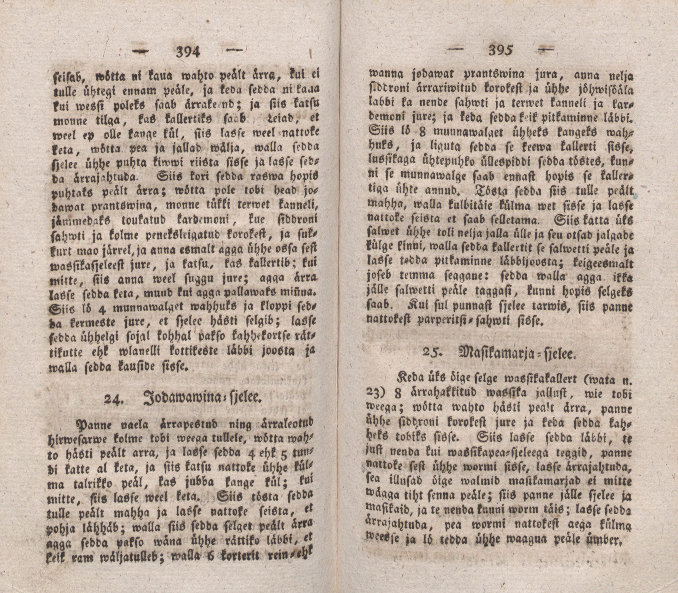 Uus Kögi- ja Kokka Ramat (1824) | 202. (394-395) Main body of text