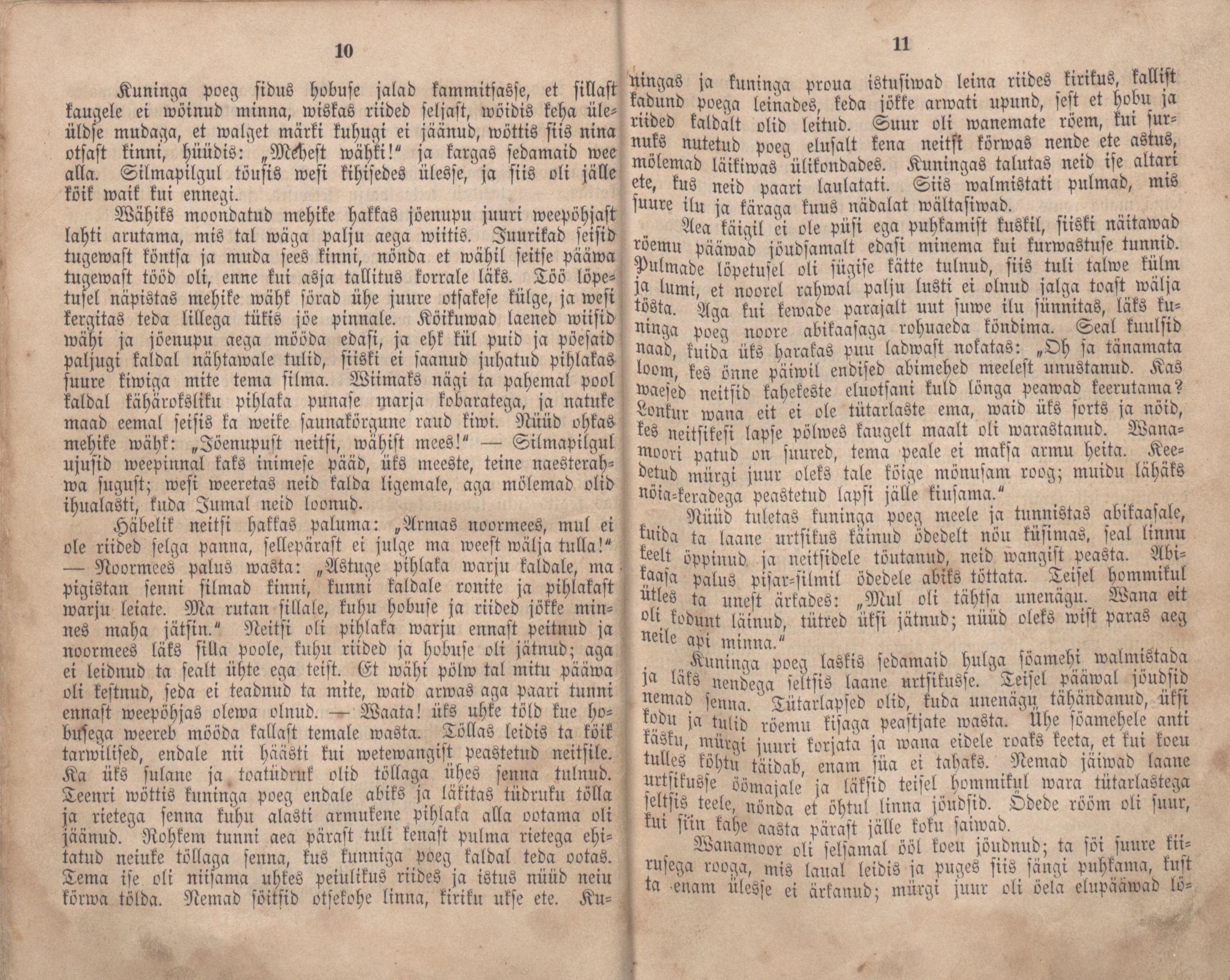 Eestirahwa Ennemuistesed jutud (1866) | 12. (10-11) Основной текст