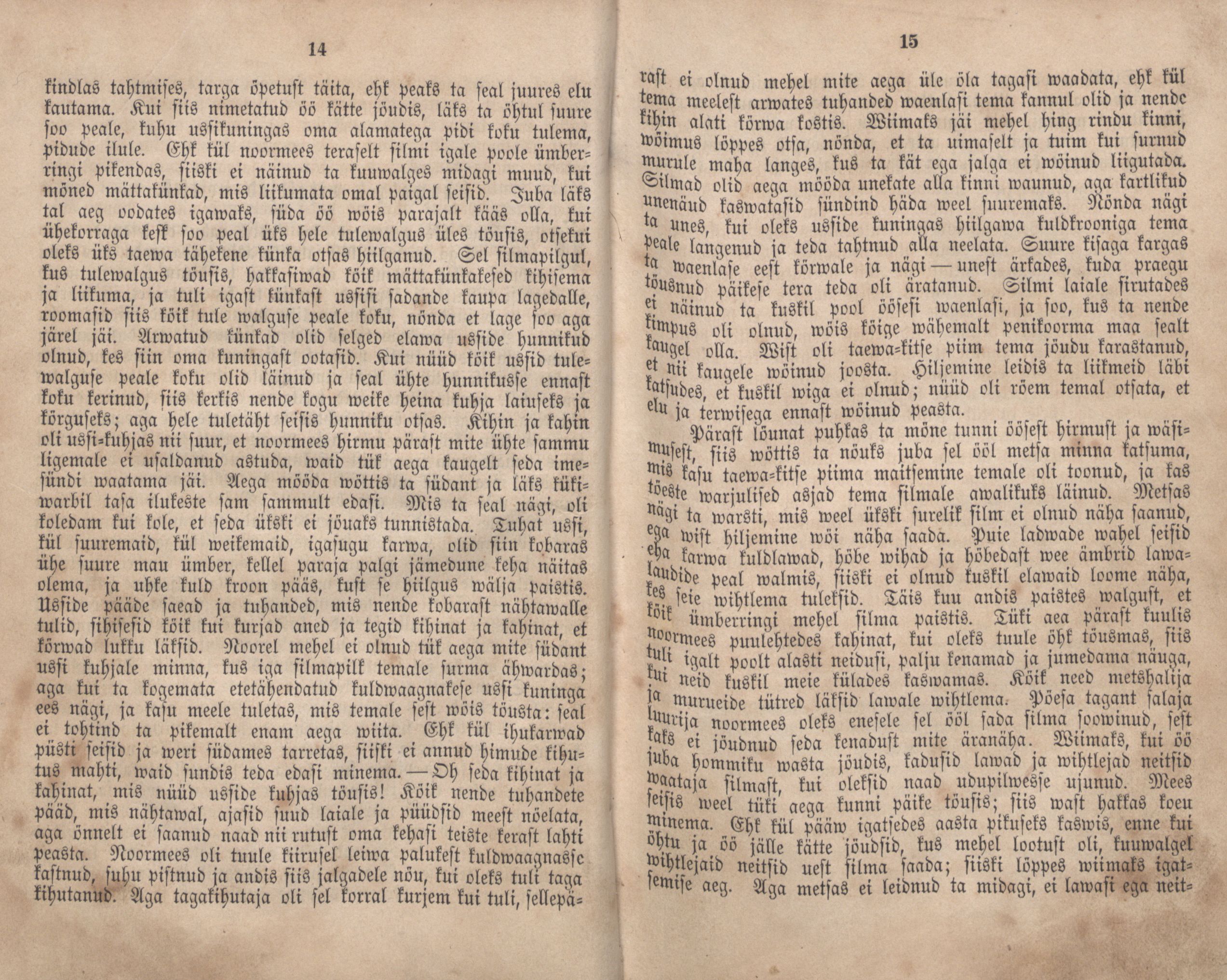 Eestirahwa Ennemuistesed jutud (1866) | 14. (14-15) Haupttext