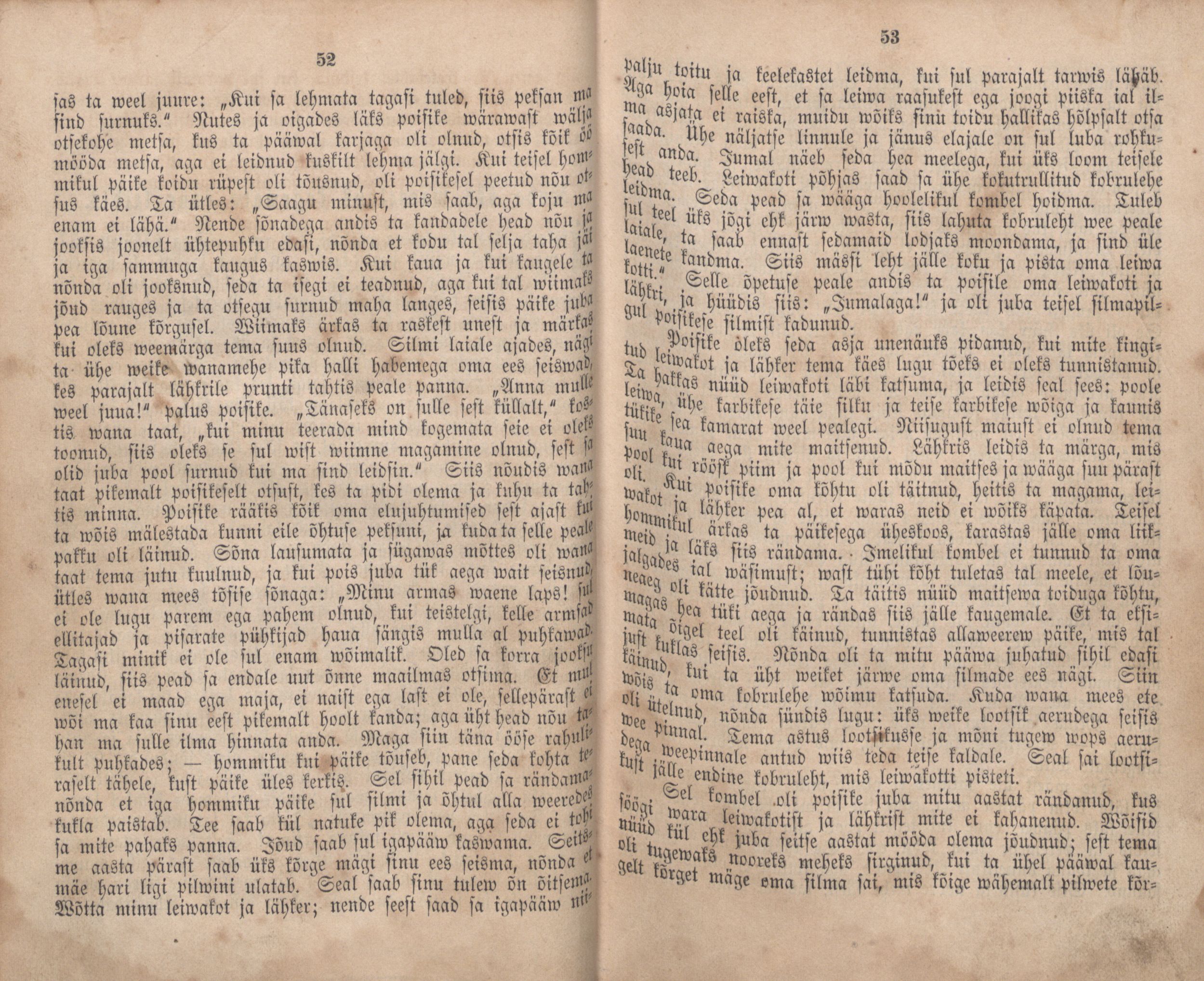 Eestirahwa Ennemuistesed jutud (1866) | 33. (52-53) Haupttext