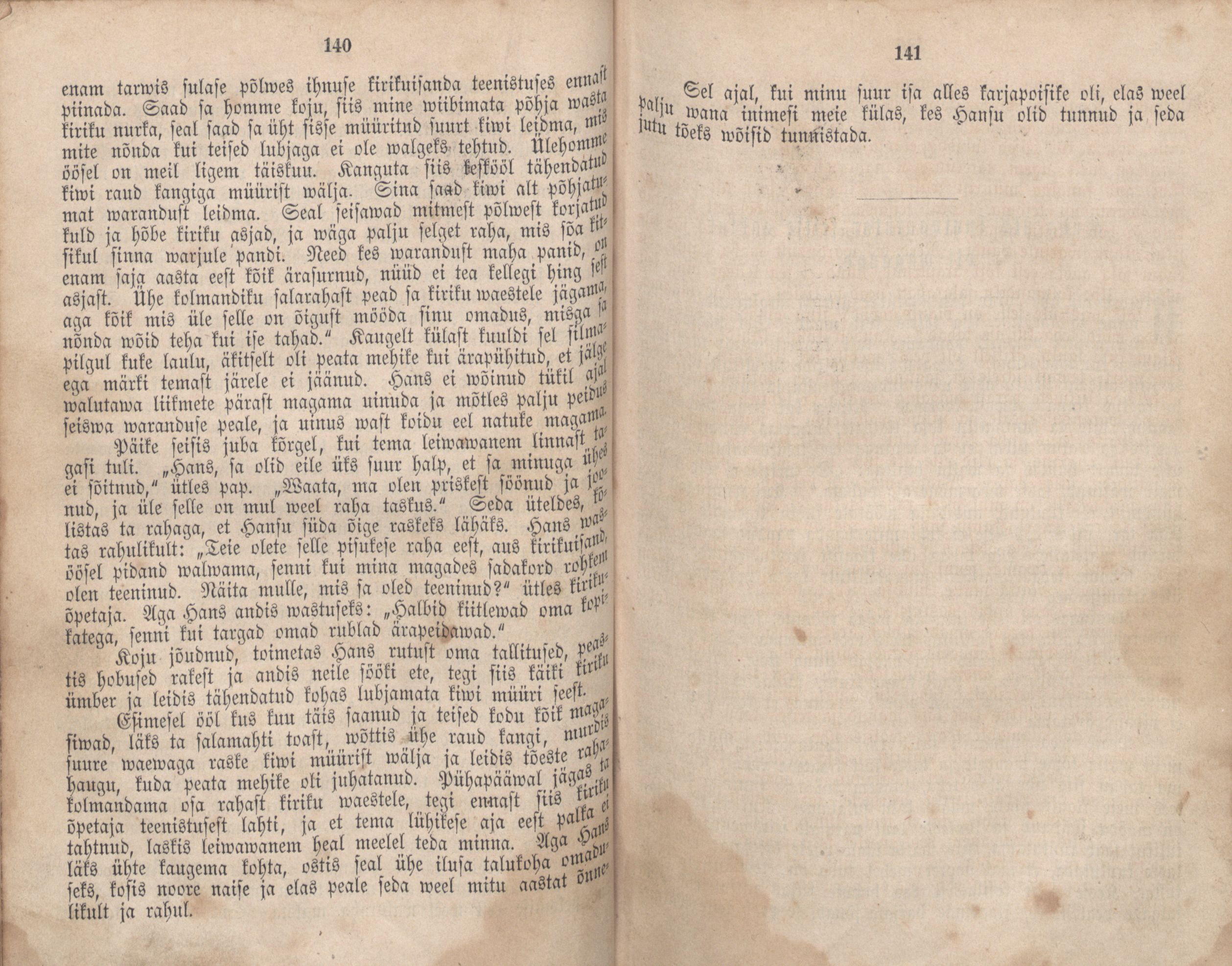 Eestirahwa Ennemuistesed jutud (1866) | 77. (140-141) Haupttext