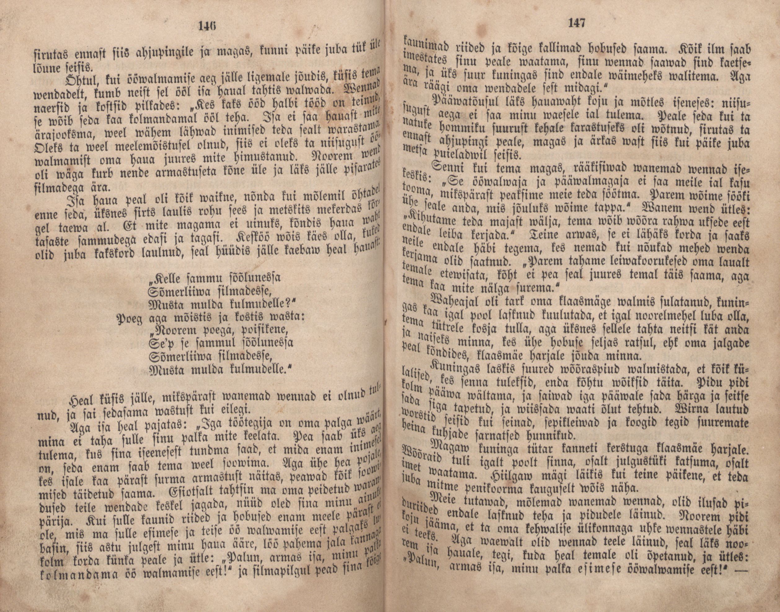 Eestirahwa Ennemuistesed jutud (1866) | 80. (146-147) Main body of text