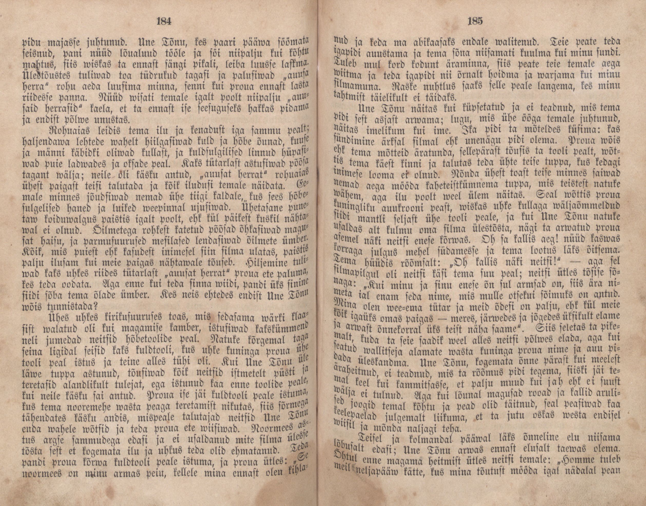 Eestirahwa Ennemuistesed jutud (1866) | 99. (184-185) Main body of text
