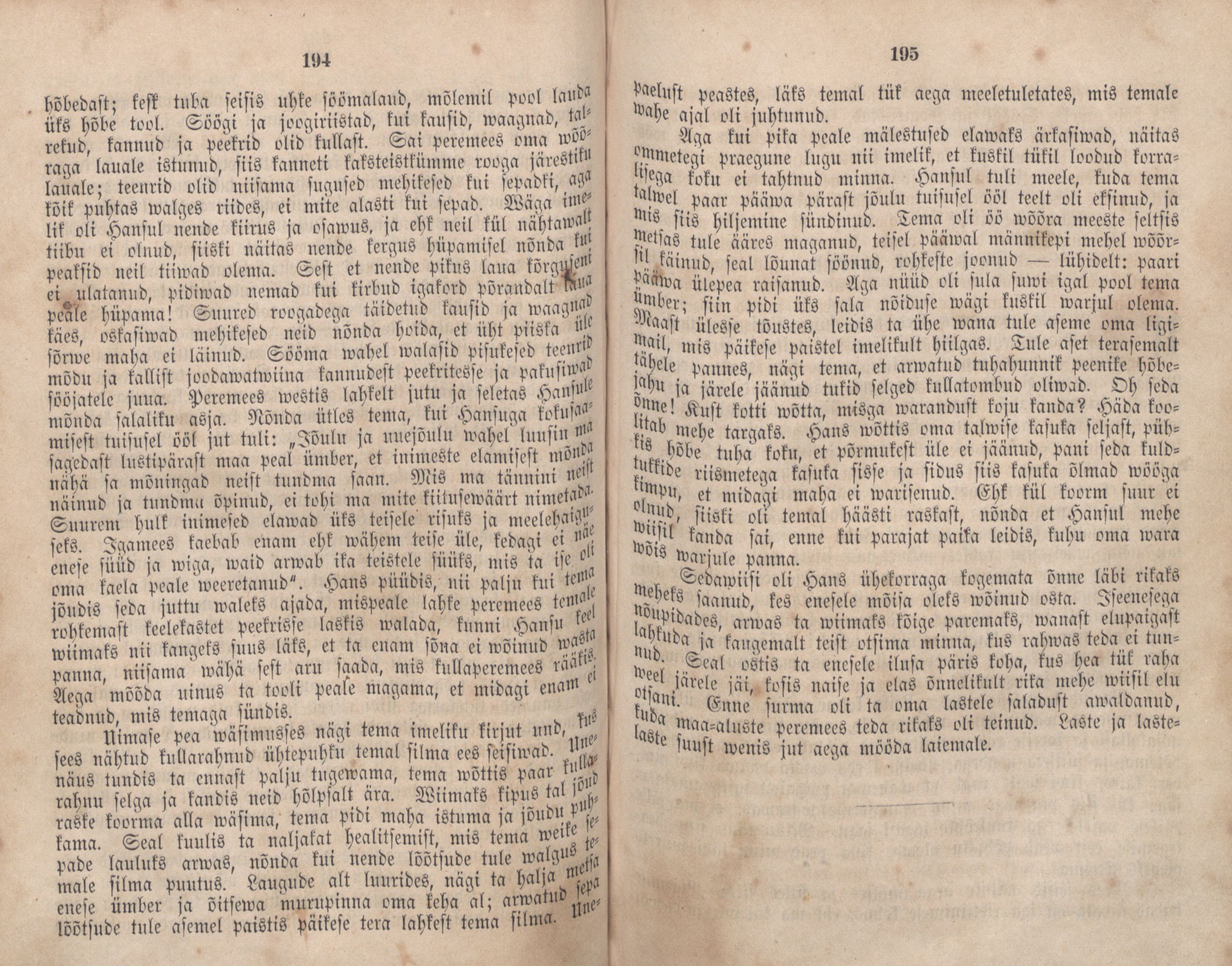 Eestirahwa Ennemuistesed jutud (1866) | 104. (194-195) Main body of text