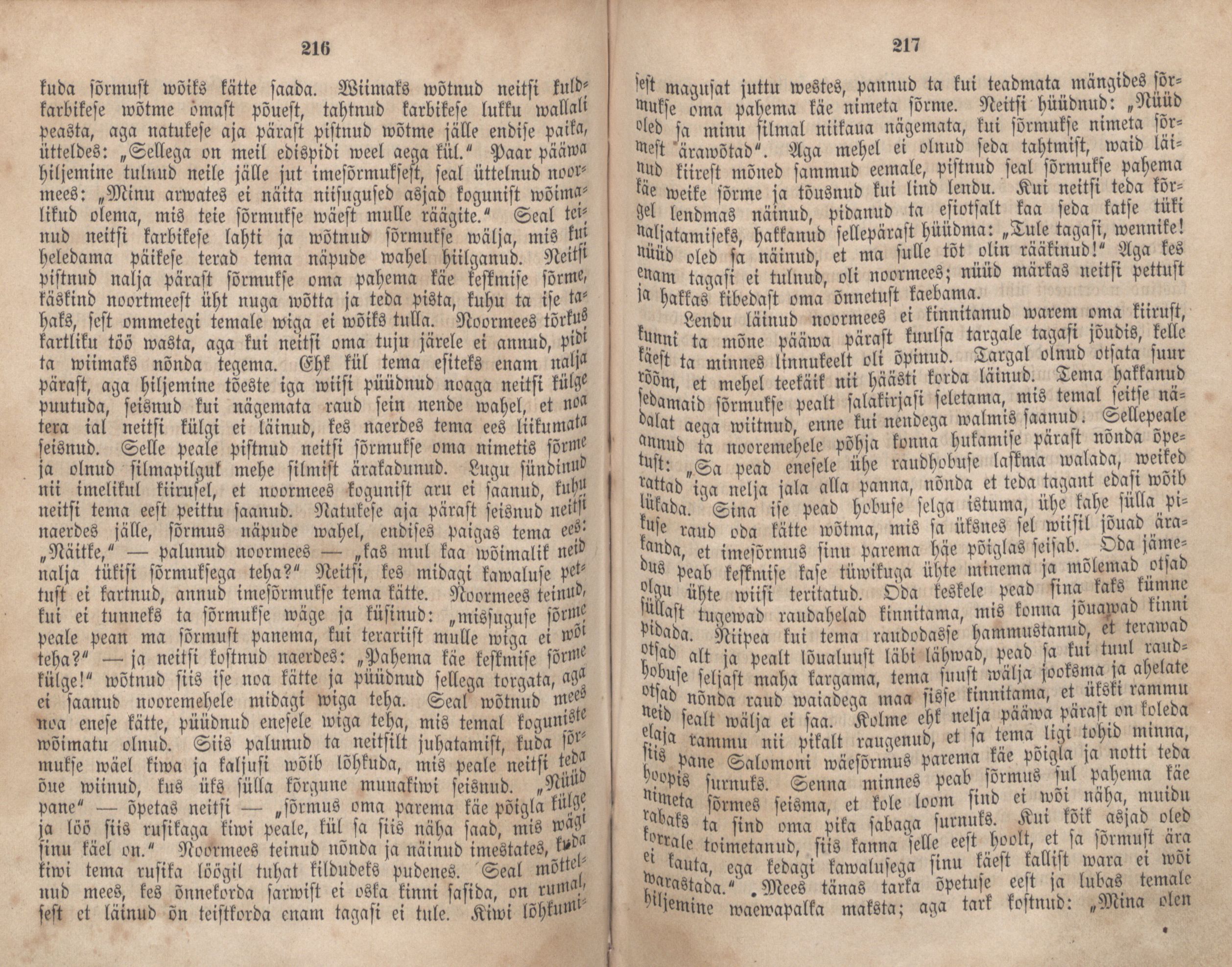 Eestirahwa Ennemuistesed jutud (1866) | 115. (216-217) Haupttext