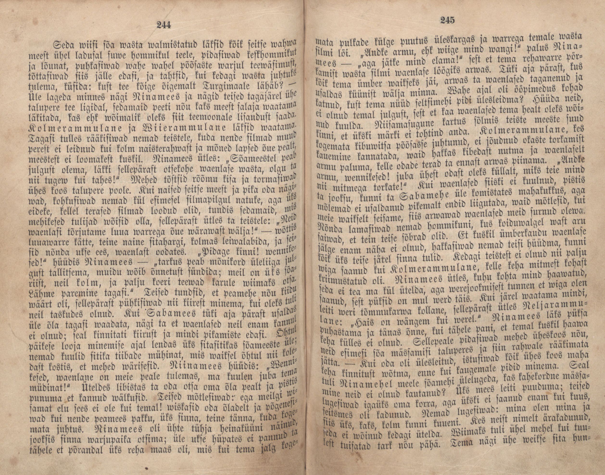 Kuda seitse rätsepa Turgi sõtta lähäwad (1866) | 2. (244-245) Main body of text