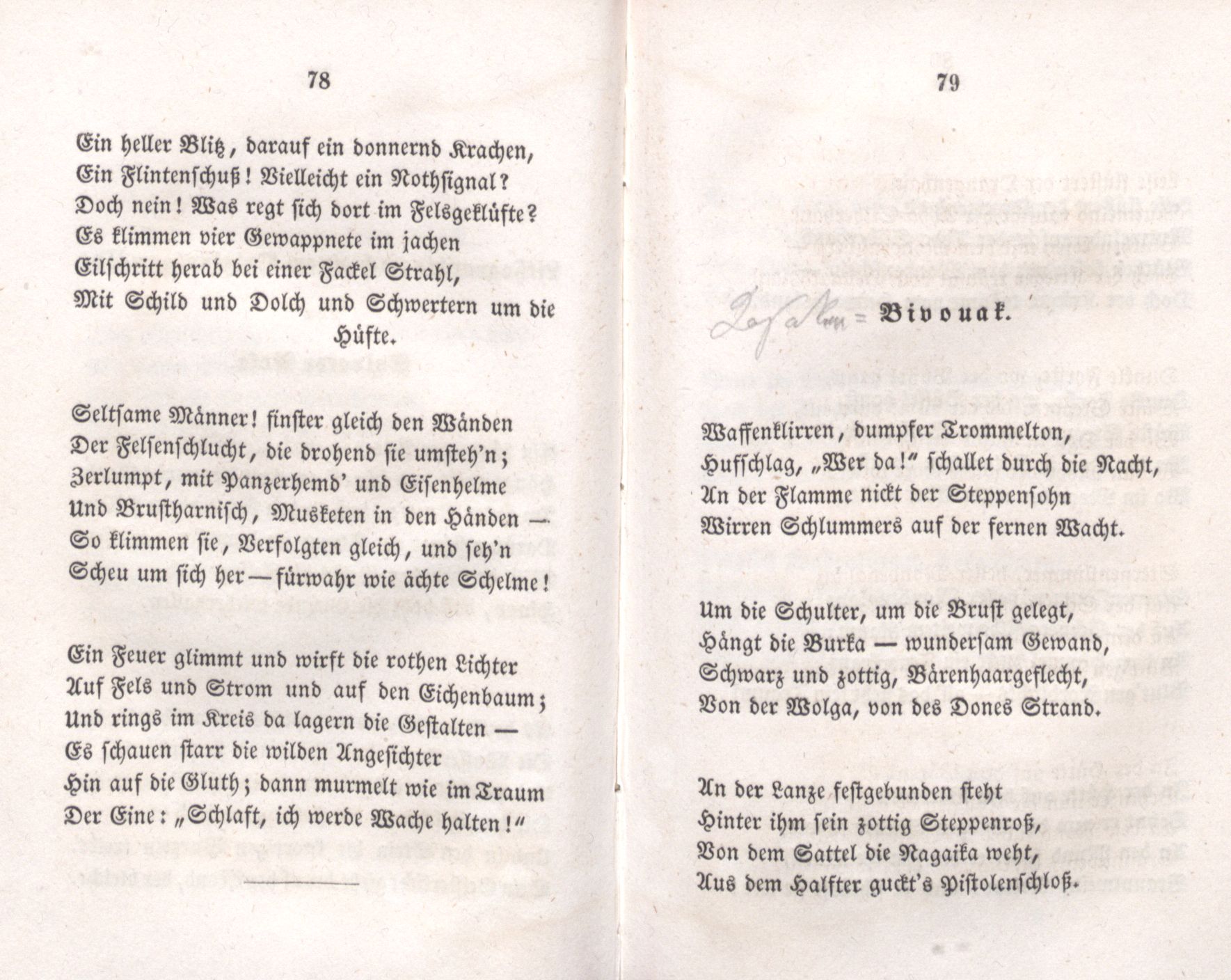 Bivouak (1849) | 1. (78-79) Haupttext