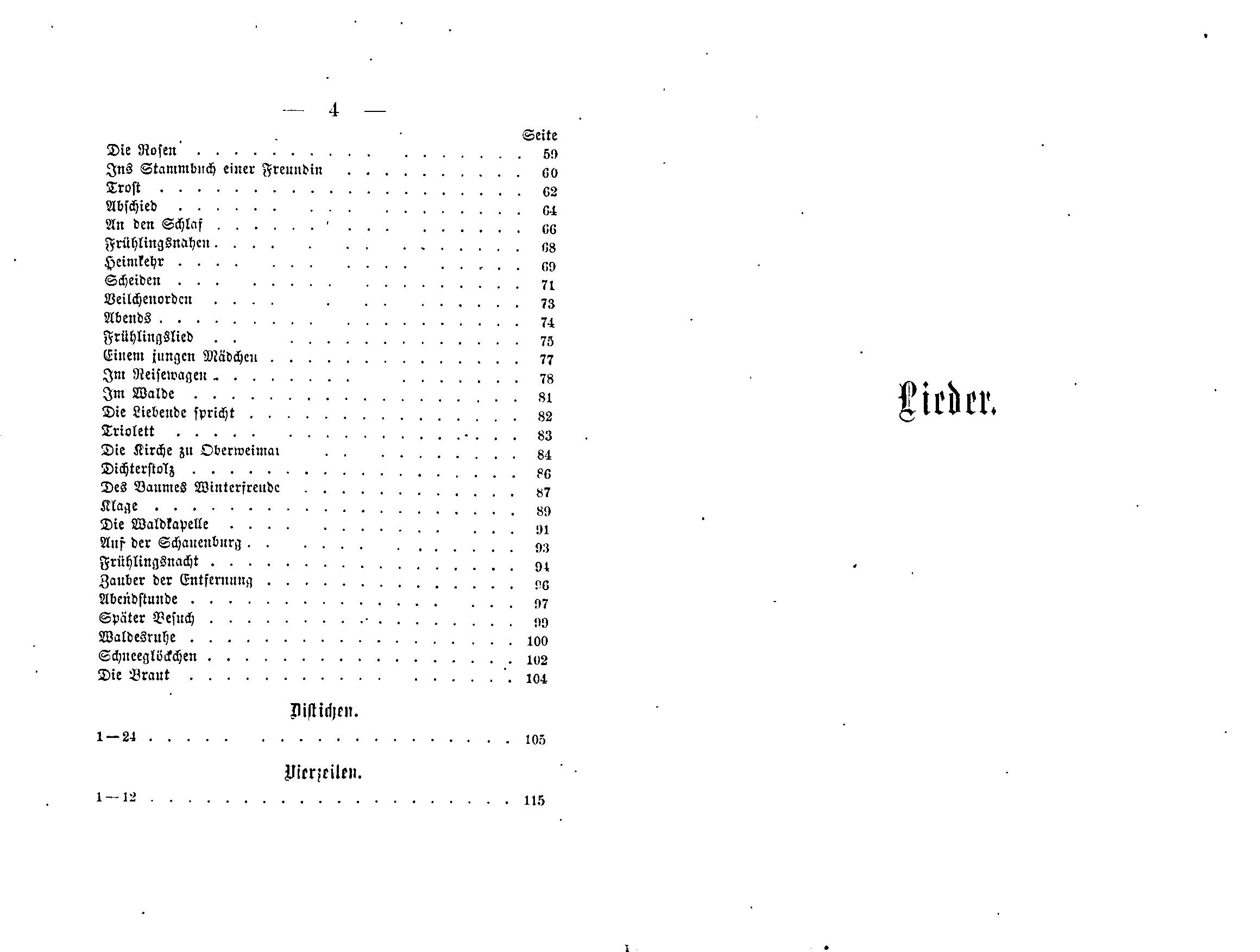 Ein Gruss aus der Ferne (1881) | 3. (4-5) Содержание, Основной текст