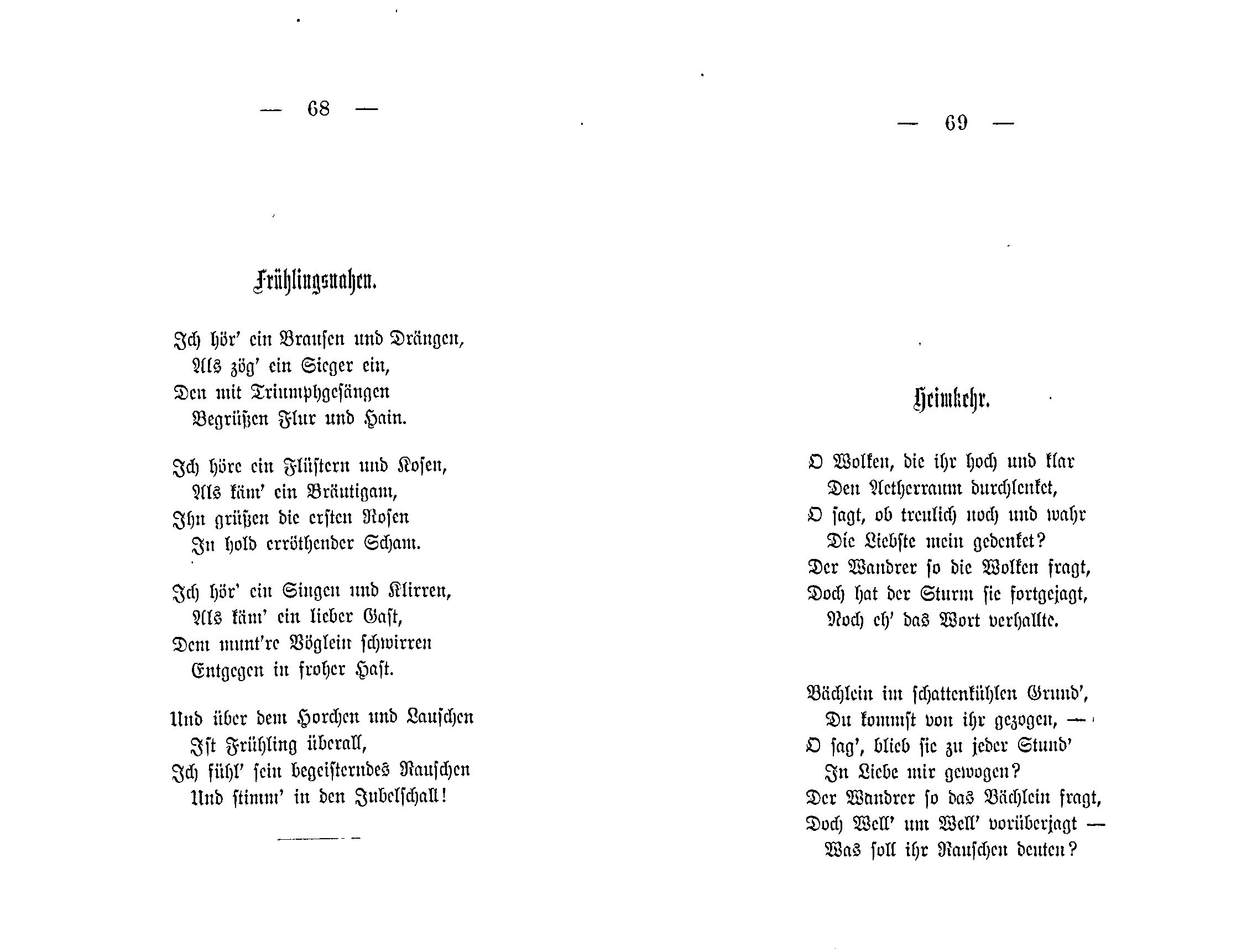 Ein Gruss aus der Ferne (1881) | 35. (68-69) Põhitekst