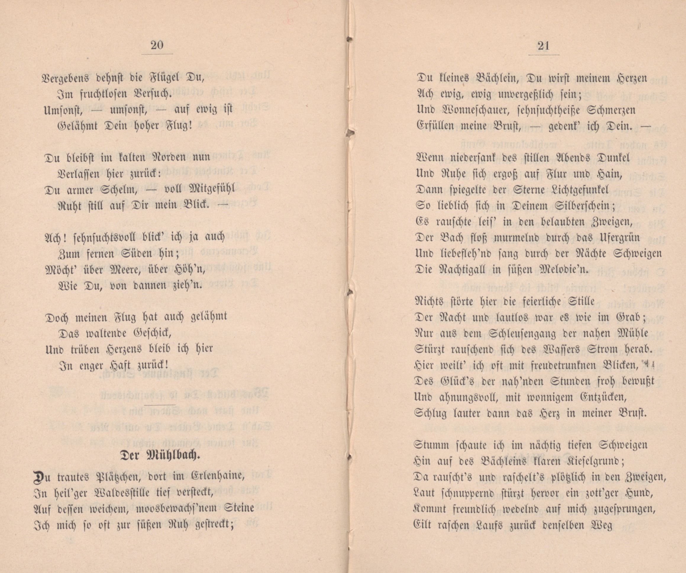 Der Mühlbach (1878) | 1. (20-21) Haupttext