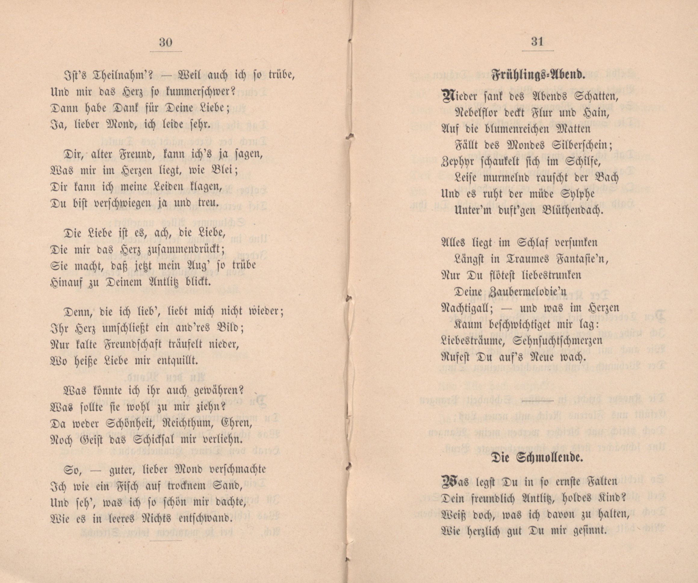 Die Schmollende (1878) | 1. (30-31) Основной текст