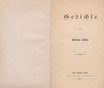 Gedichte (1878) | 1. Титульный лист